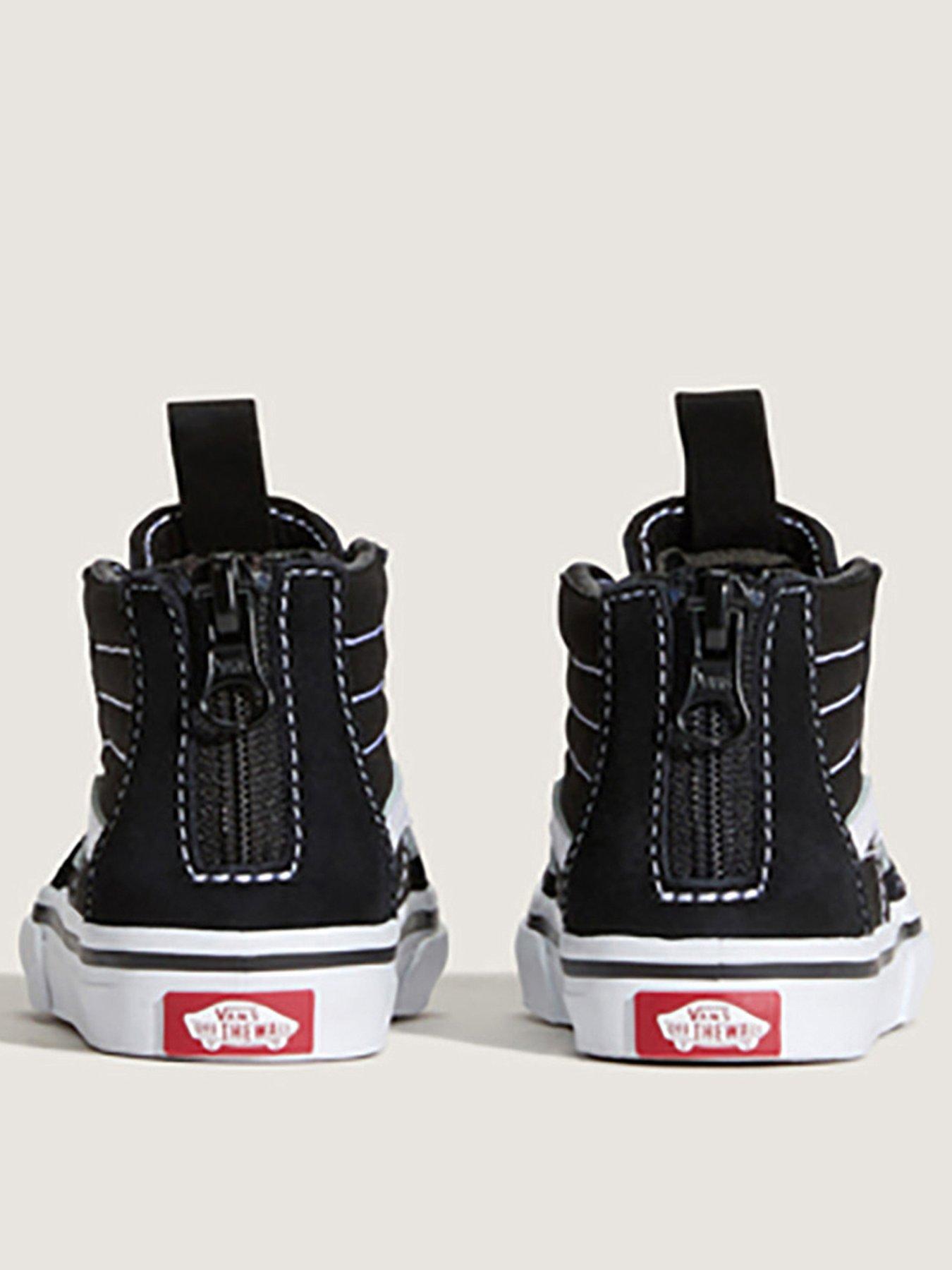 Image 3 of 5 of Vans Infant Sk8-Hi Top Zip Shoes - Black