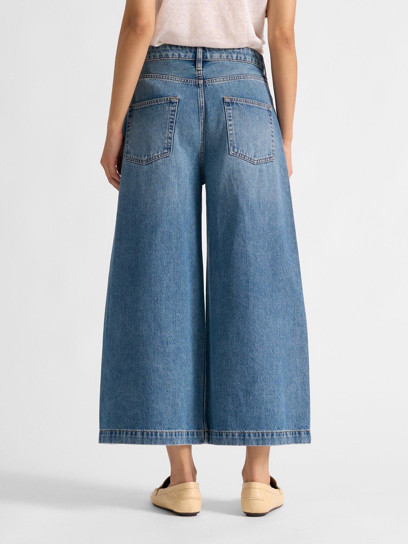 albaray-denim-culottes-nbsp--mid-washstillFront
