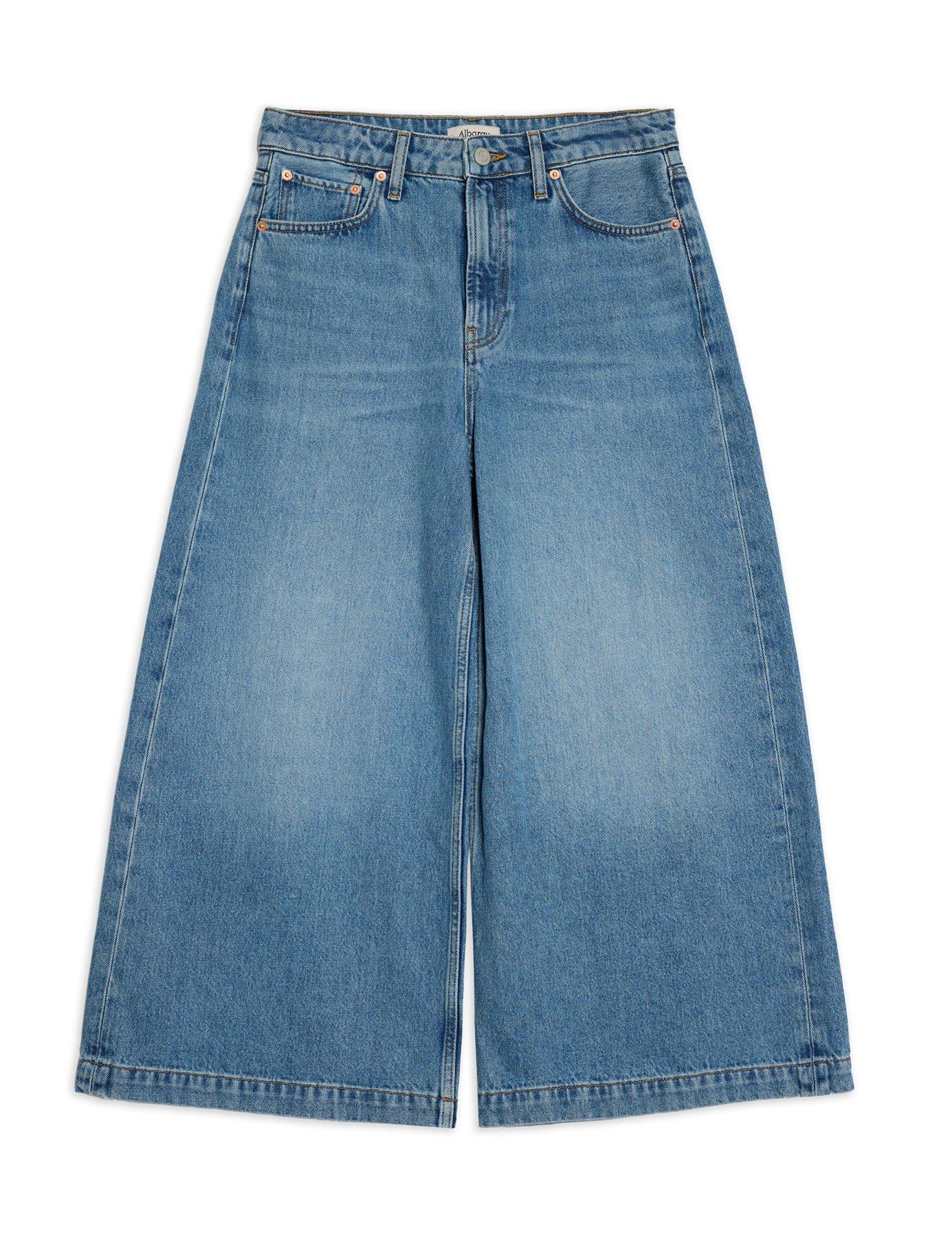 albaray-denim-culottes-nbsp--mid-washoutfit