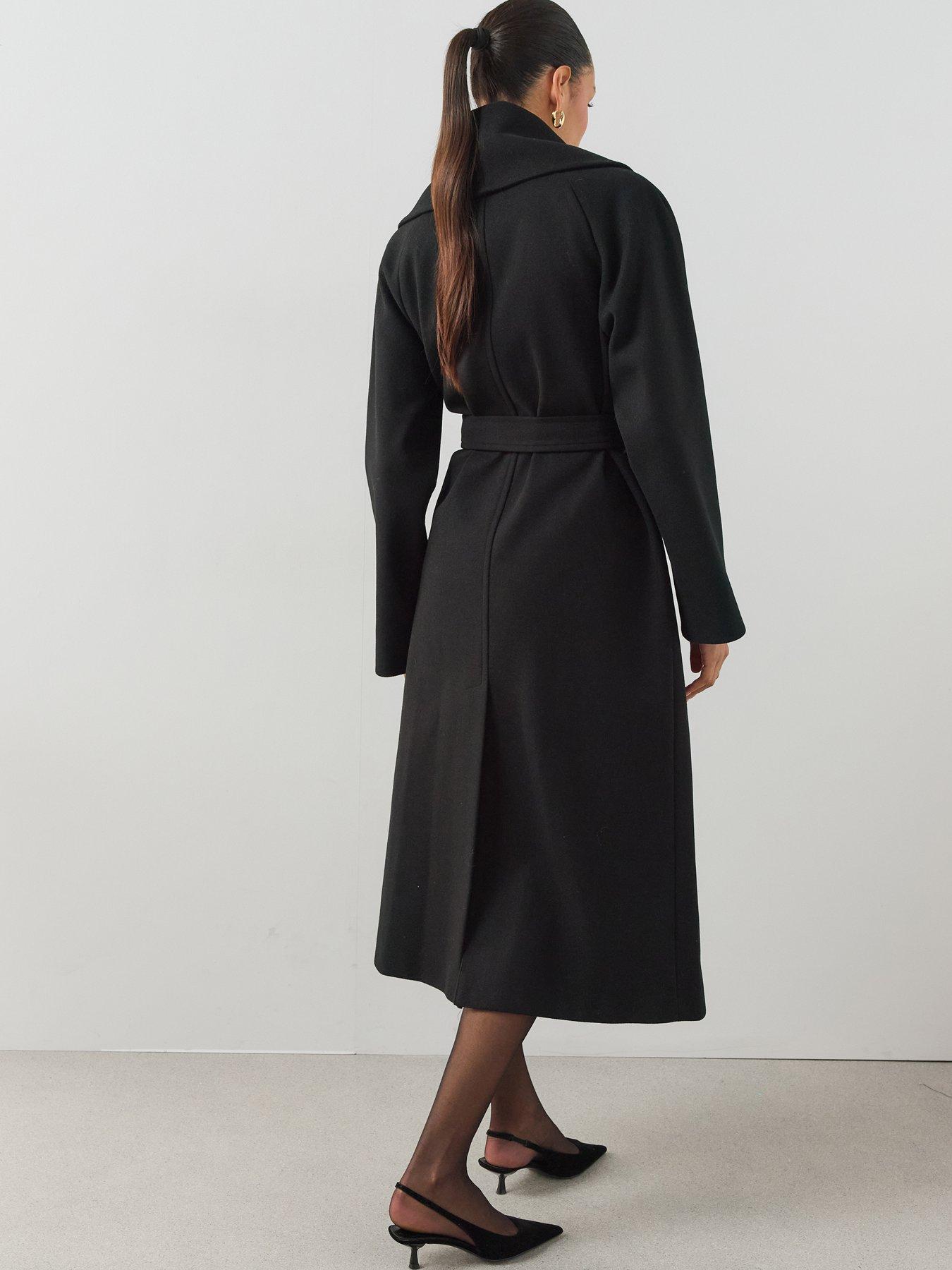Image 2 of 6 of The Very Collection Shawl Collar Wrap Coat
