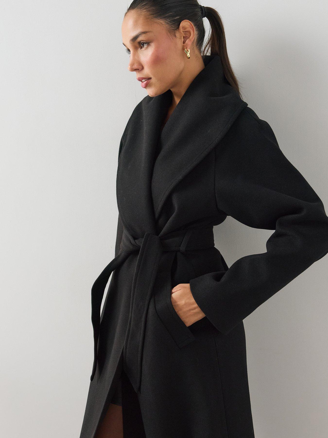 Image 5 of 6 of The Very Collection Shawl Collar Wrap Coat