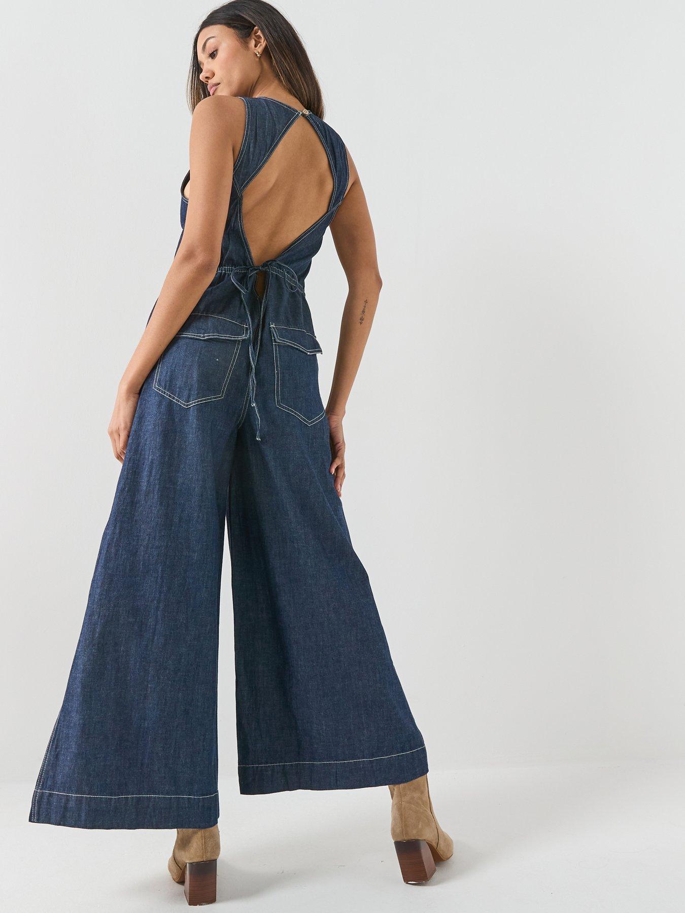 Image 2 of 6 of FREE PEOPLE Do No Wrong Jumpsuit - Navy