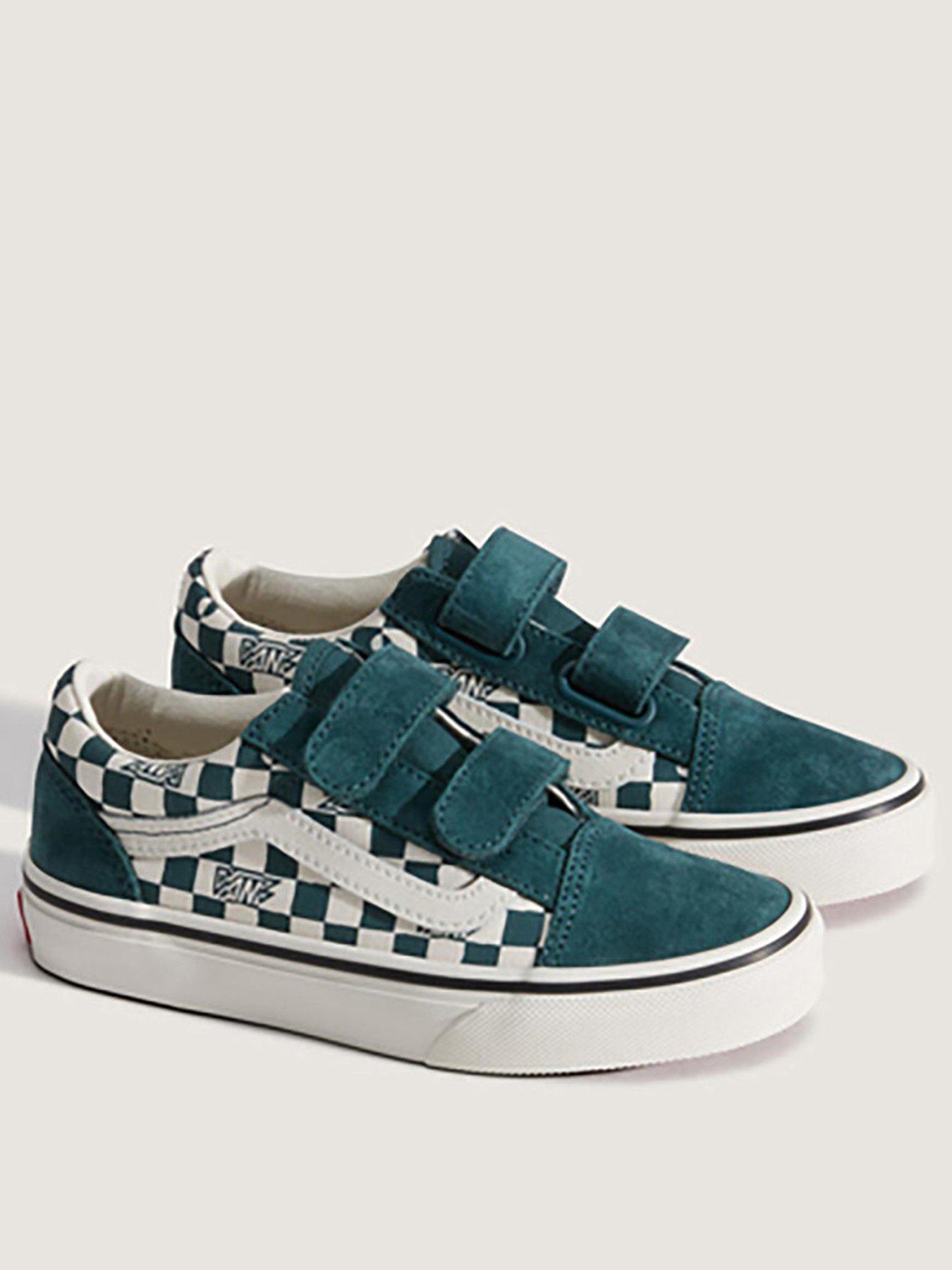 vans-kids-old-skool-trainers-greenstillFront