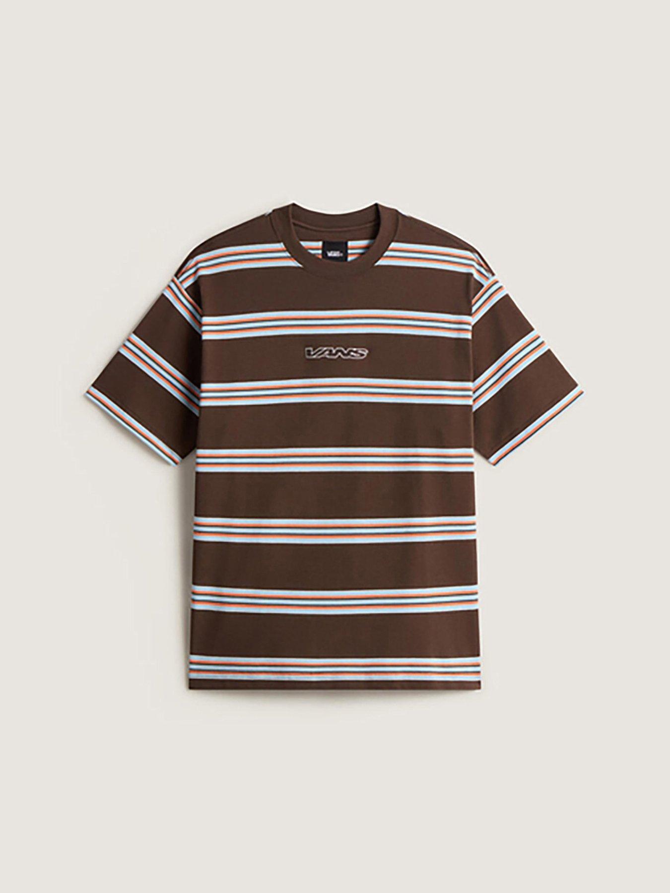 Vans Mens Mesa Stripe Short Sleeve T-Shirt - Vintage Brown