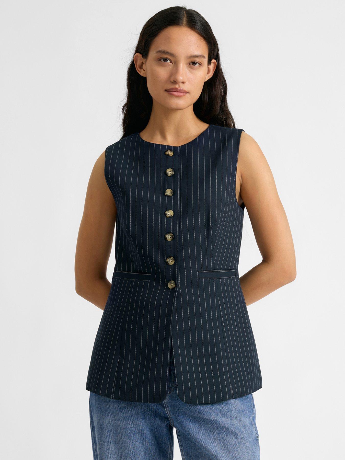 albaray-pinstripe-waistcoat-navyfront