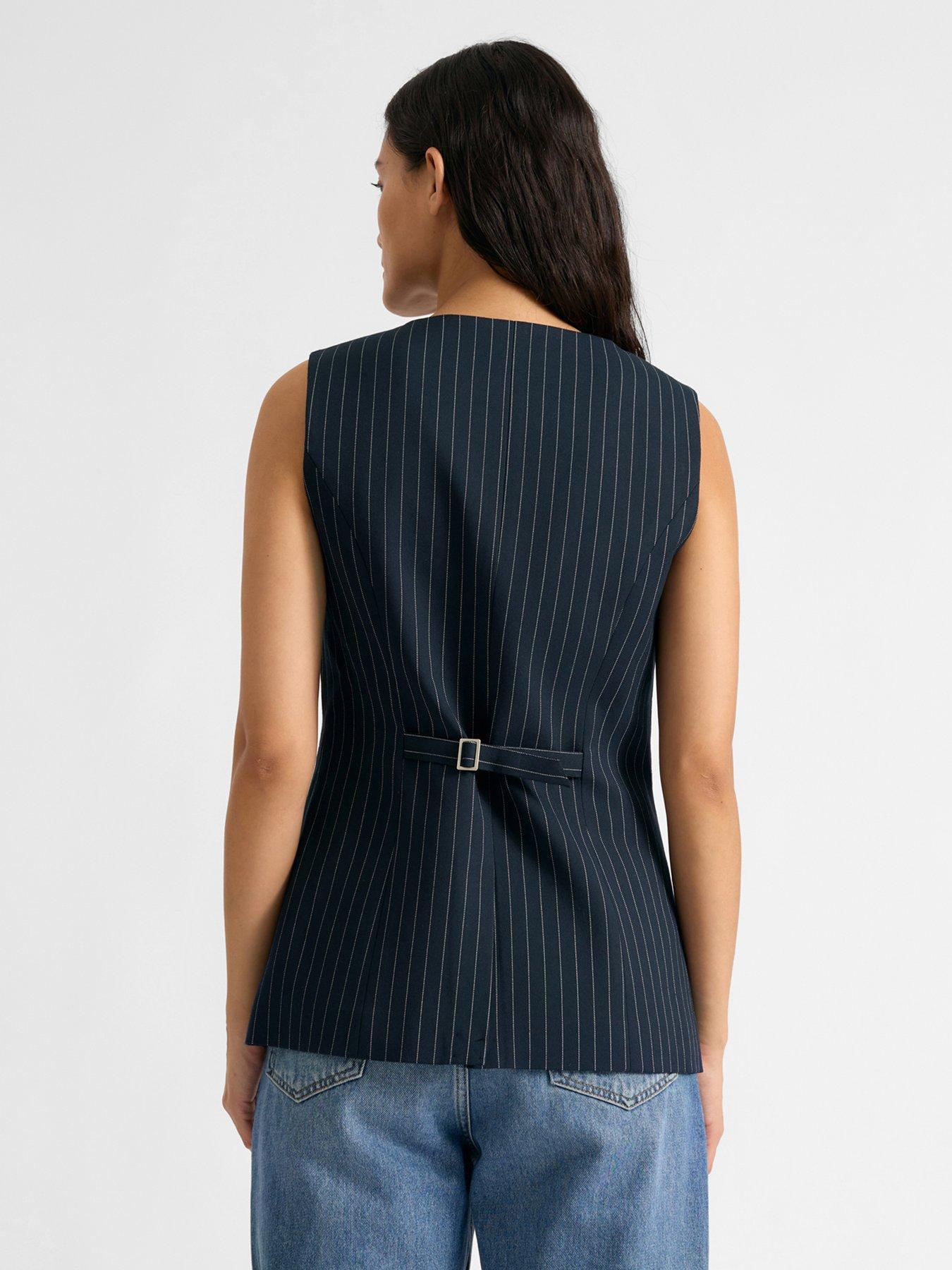 albaray-pinstripe-waistcoat-navystillFront