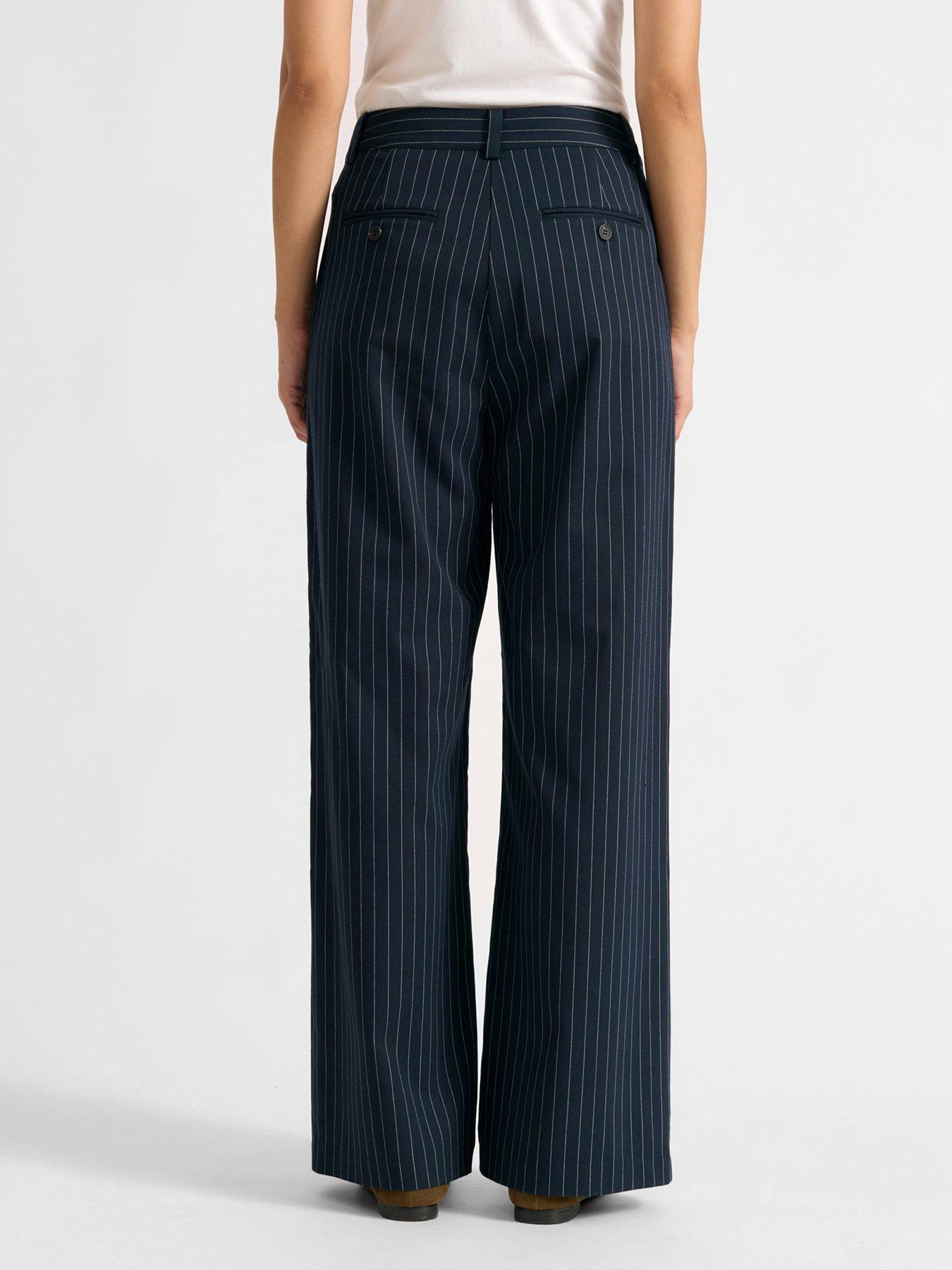 albaray-pinstripe-pleat-trouser-navystillFront