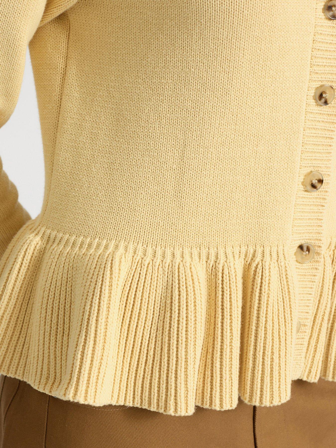 albaray-peplum-cotton-cardigan-yellowback