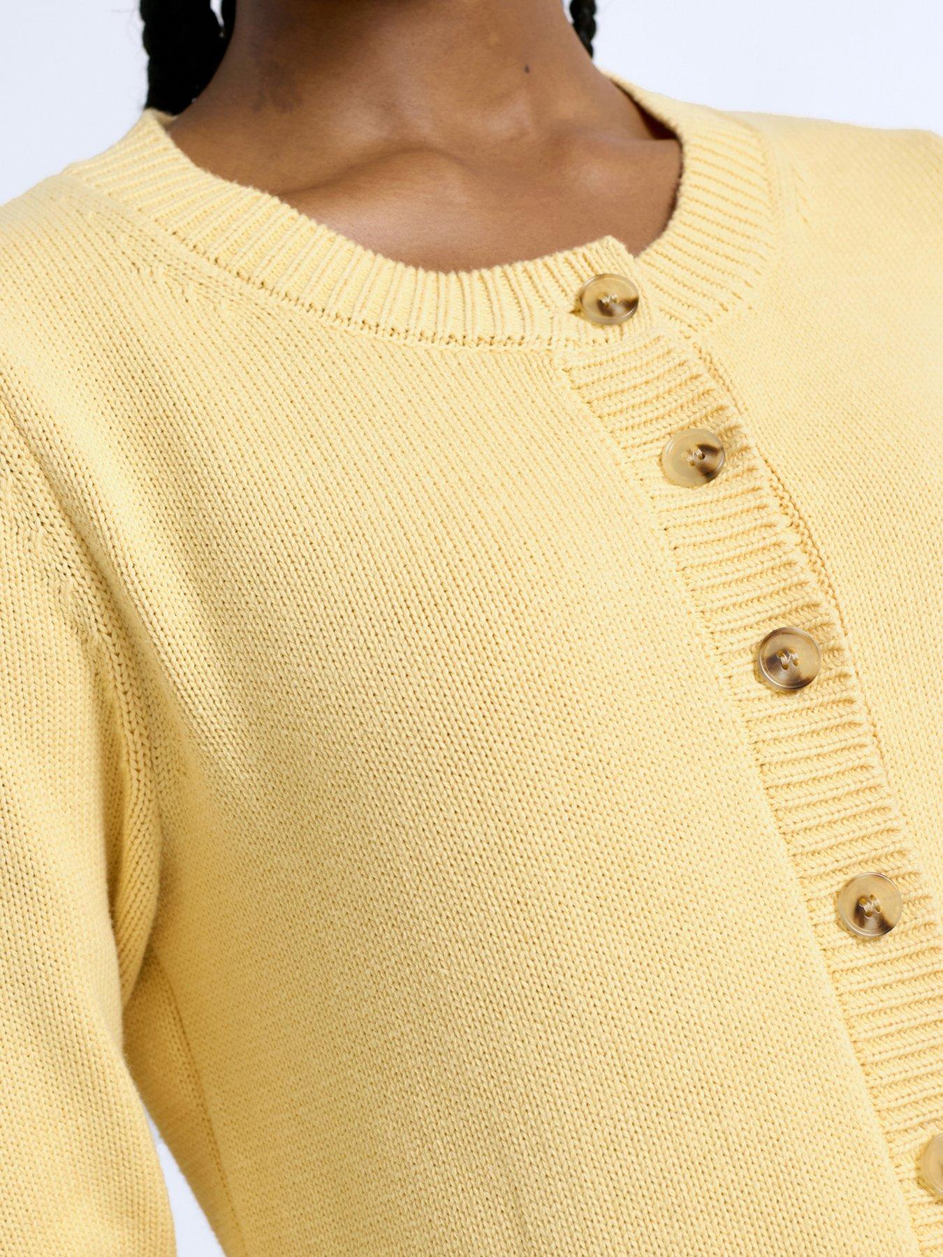 albaray-peplum-cotton-cardigan-yellowoutfit