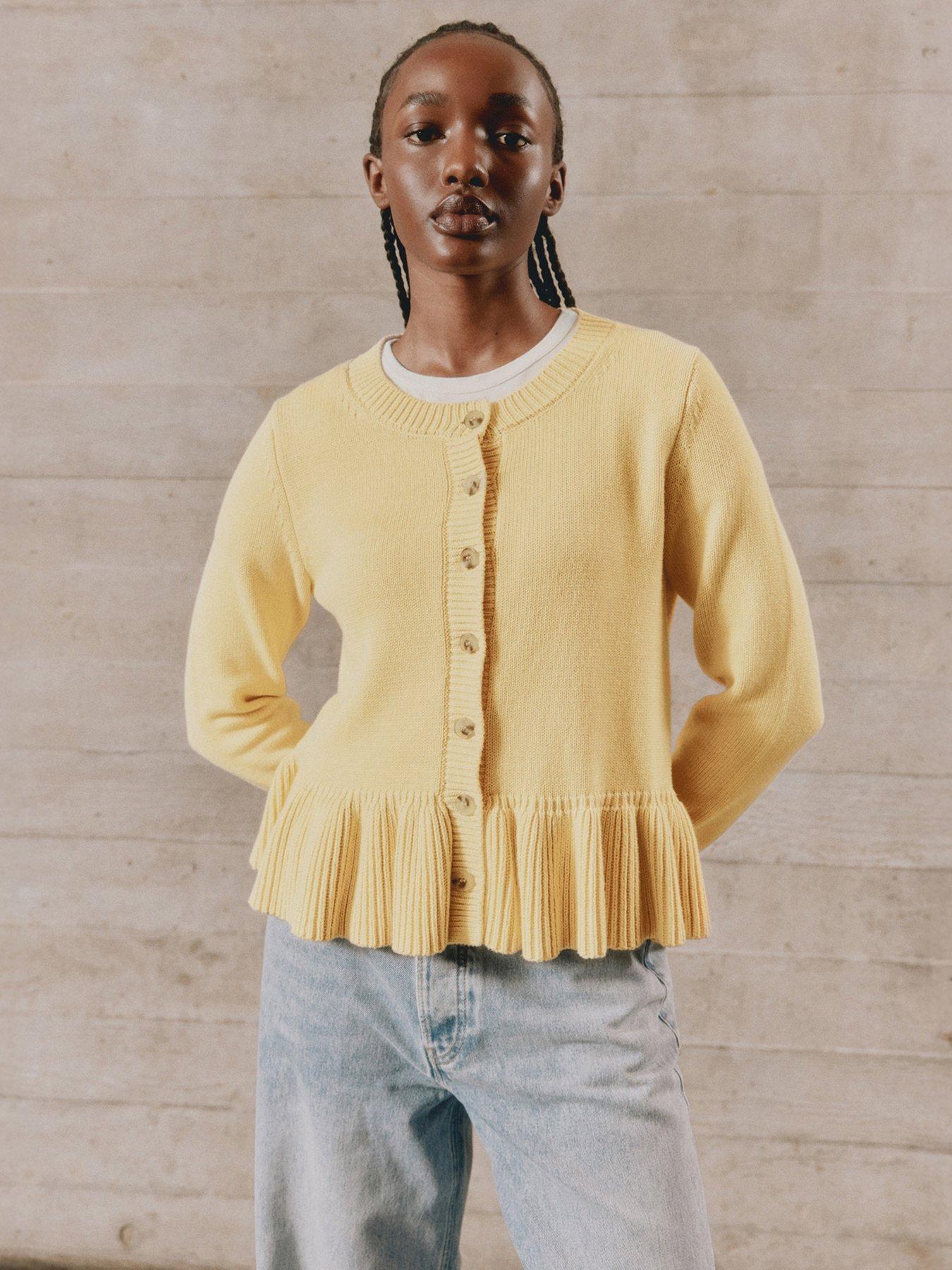 albaray-peplum-cotton-cardigan-yellowdetail