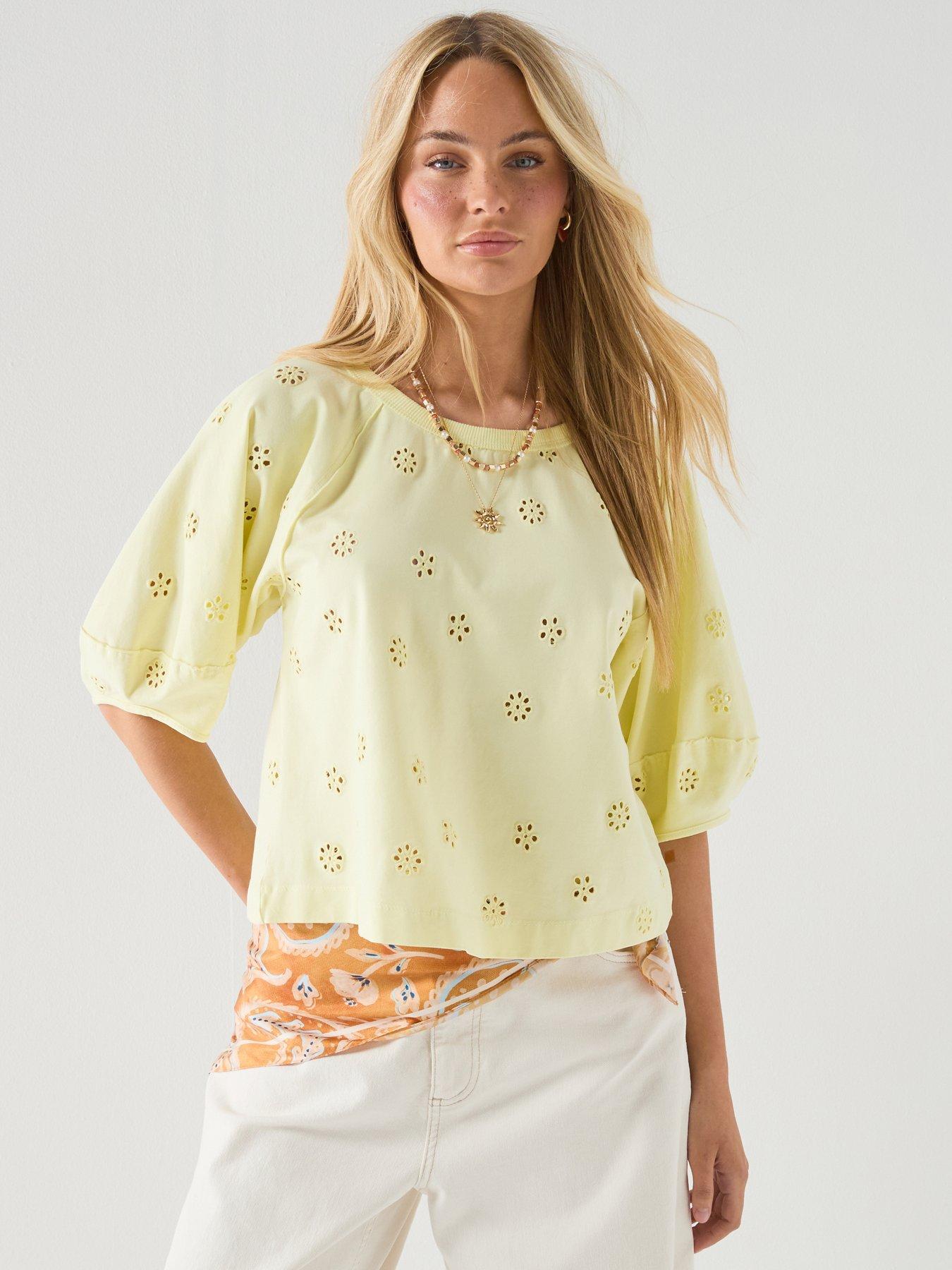 FREE PEOPLE Jessie Eyelet Tee