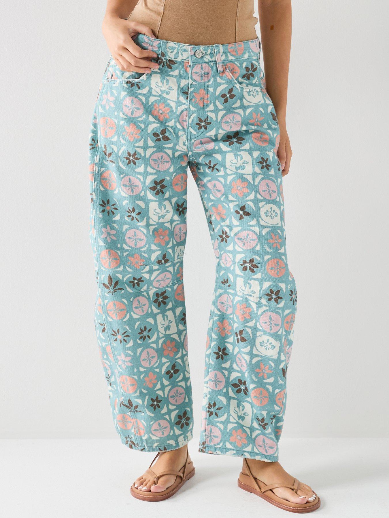FREE PEOPLE Good Luck Printed Barrel