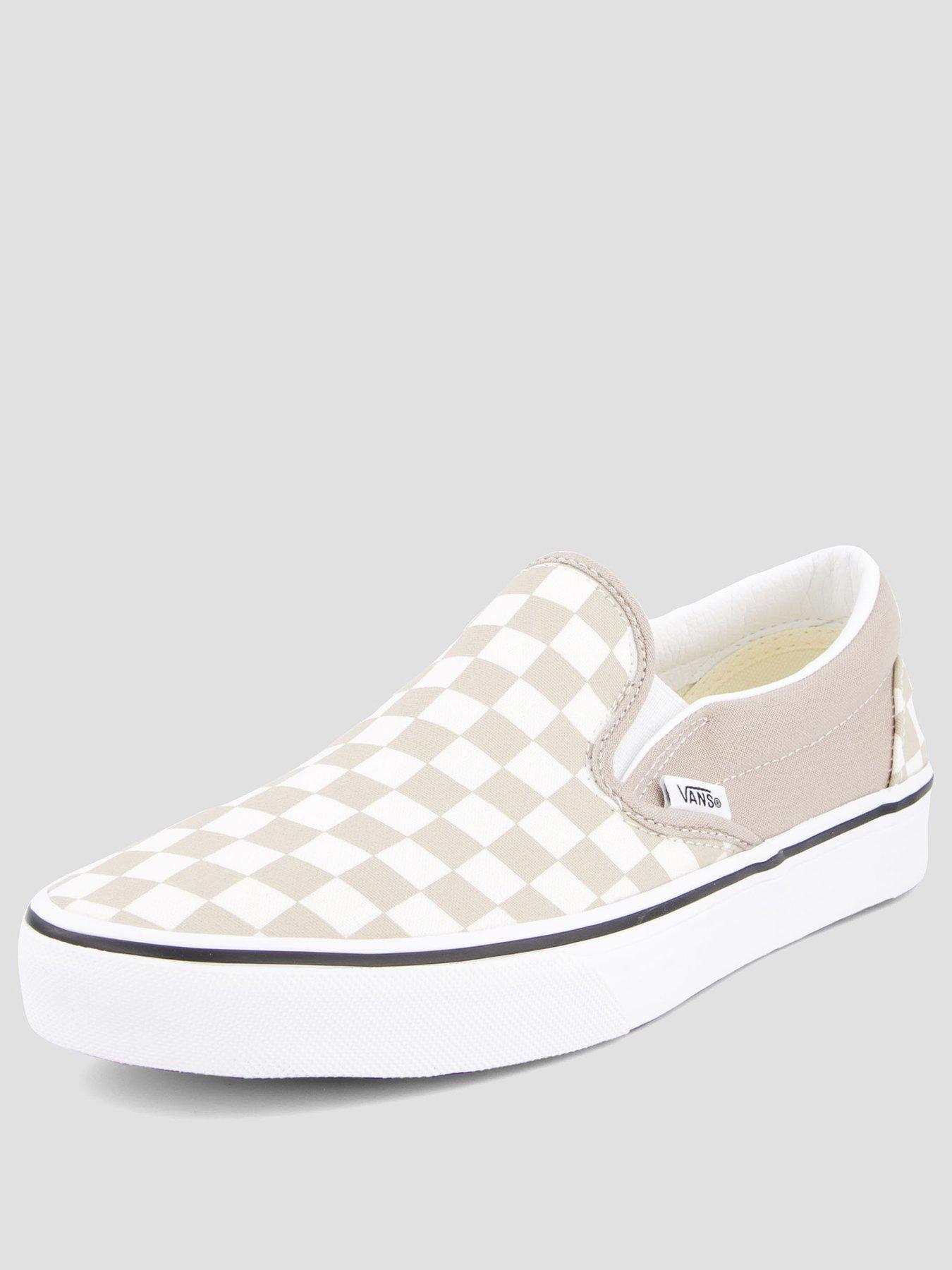Image 2 of 7 of Vans Unisex Classic Slip-On Checkerboard Canvas Shoes - Brown