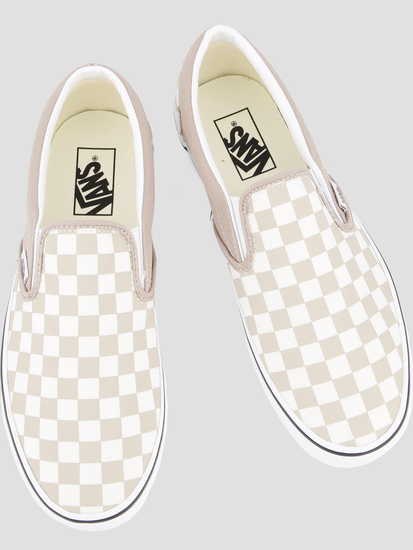 Image 3 of 7 of Vans Unisex Classic Slip-On Checkerboard Canvas Shoes - Brown