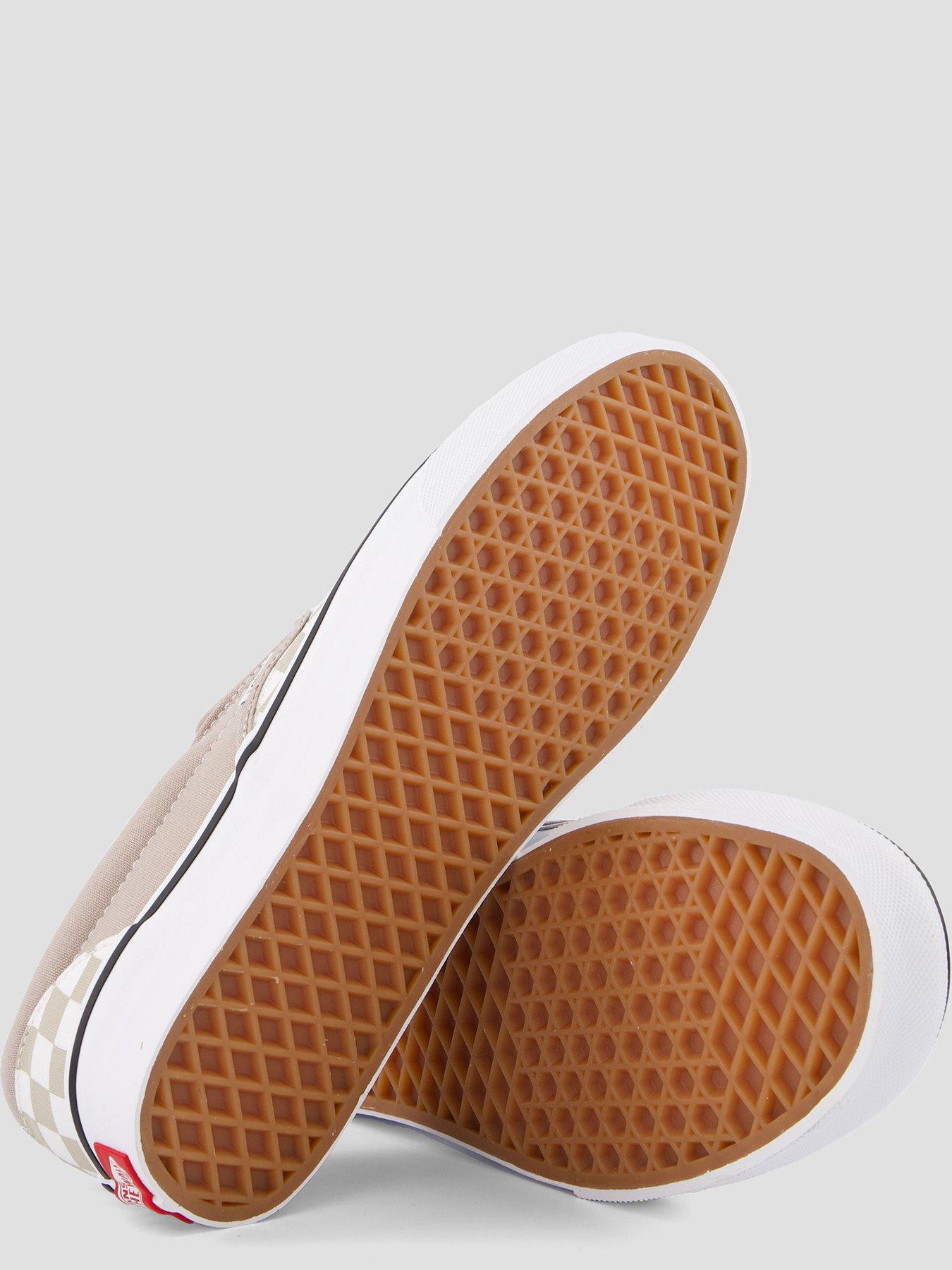 Image 4 of 7 of Vans Unisex Classic Slip-On Checkerboard Canvas Shoes - Brown