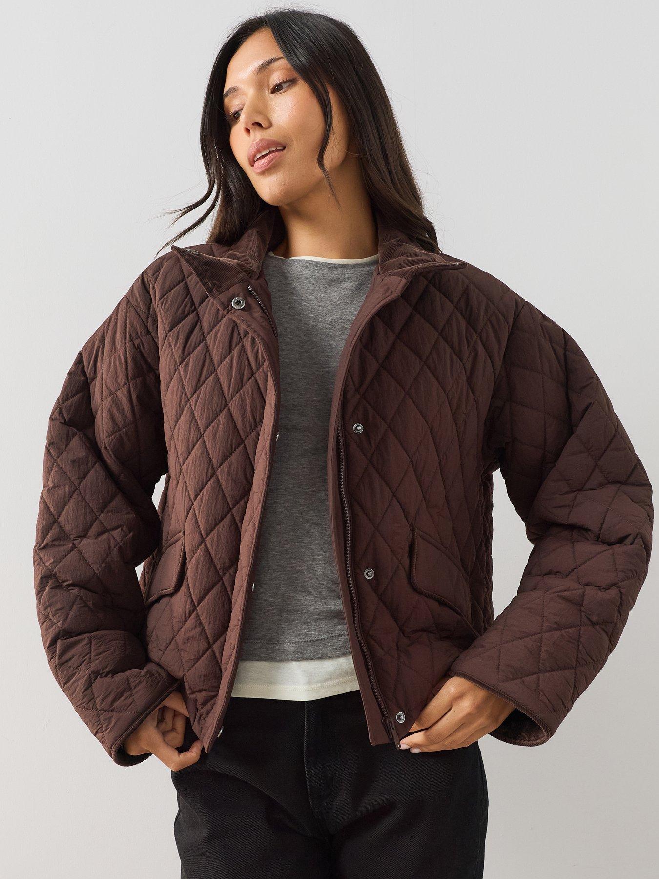 The Very Collection Lightweight Jacket With Cord Trim - Brown