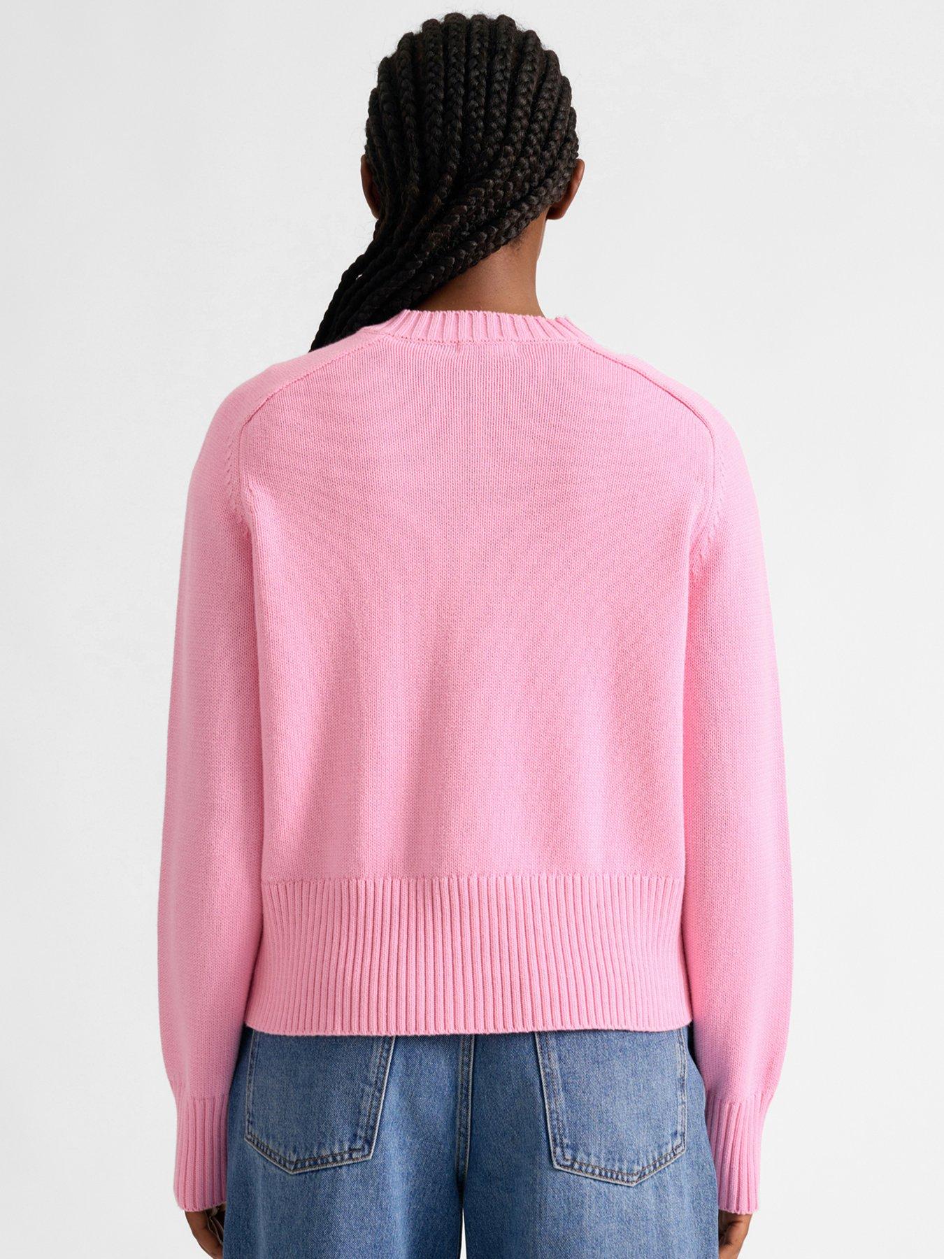 albaray-cotton-crew-neck-cardigan-pinkstillFront