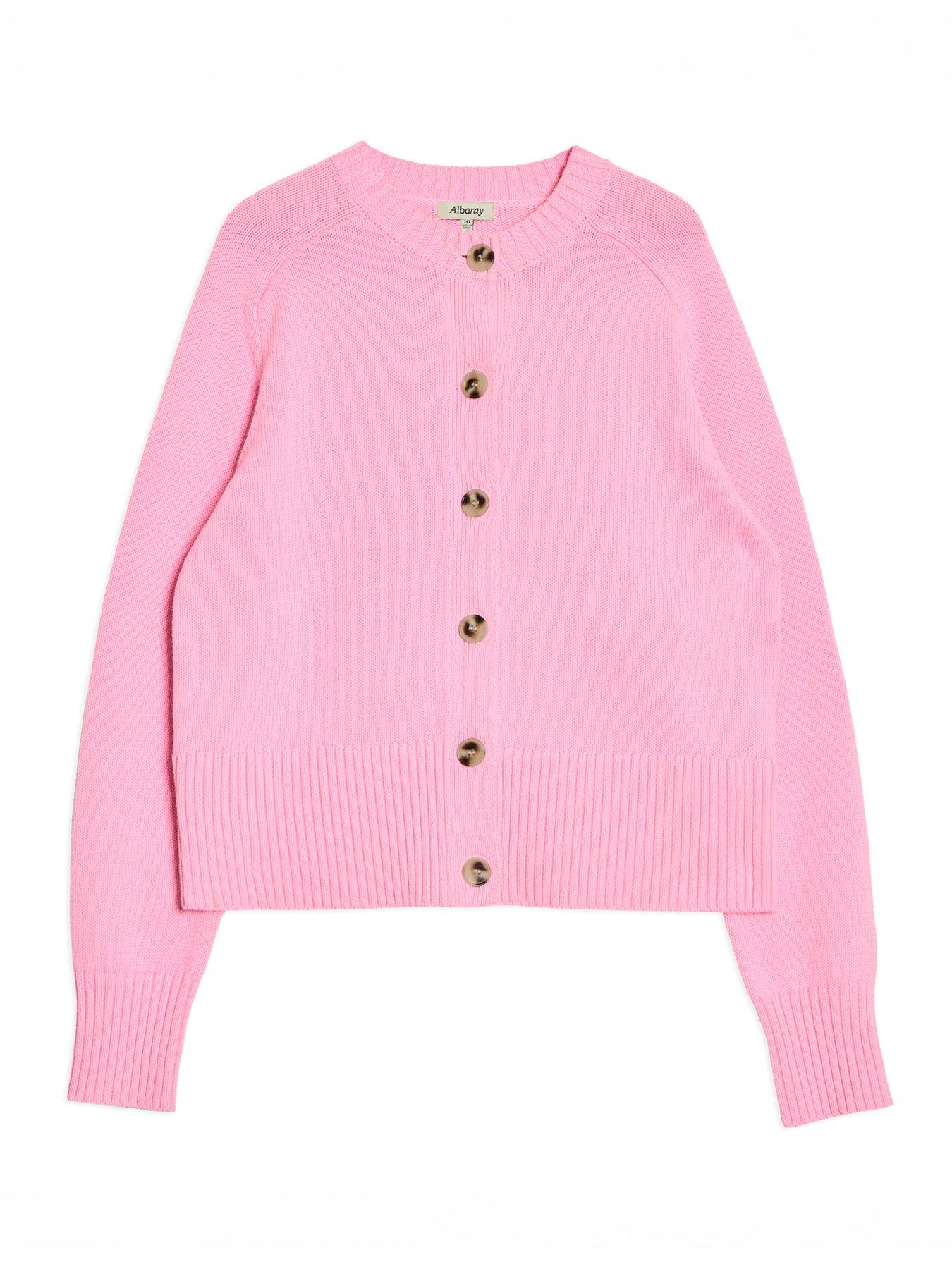 albaray-cotton-crew-neck-cardigan-pinkoutfit