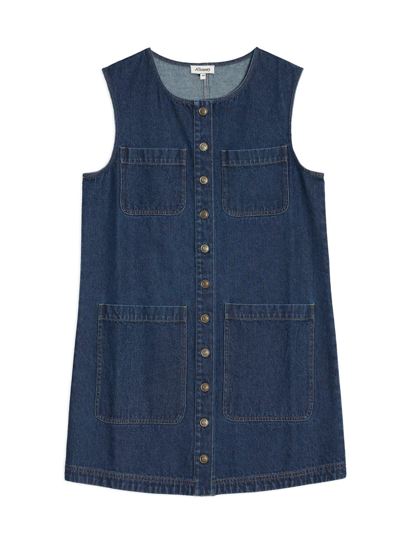 albaray-denim-4-pocket-short-dress-blueoutfit