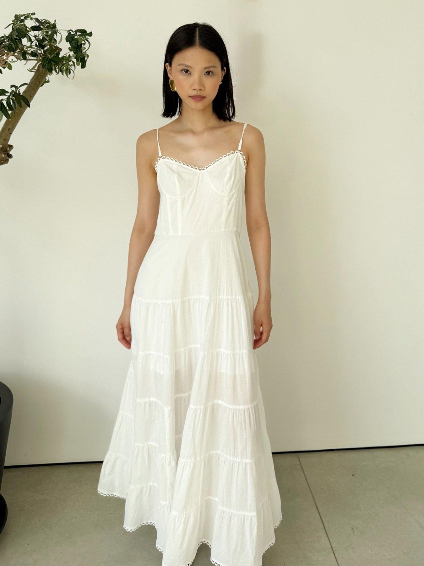 Jovanna Aneta White Midaxi Dress - White