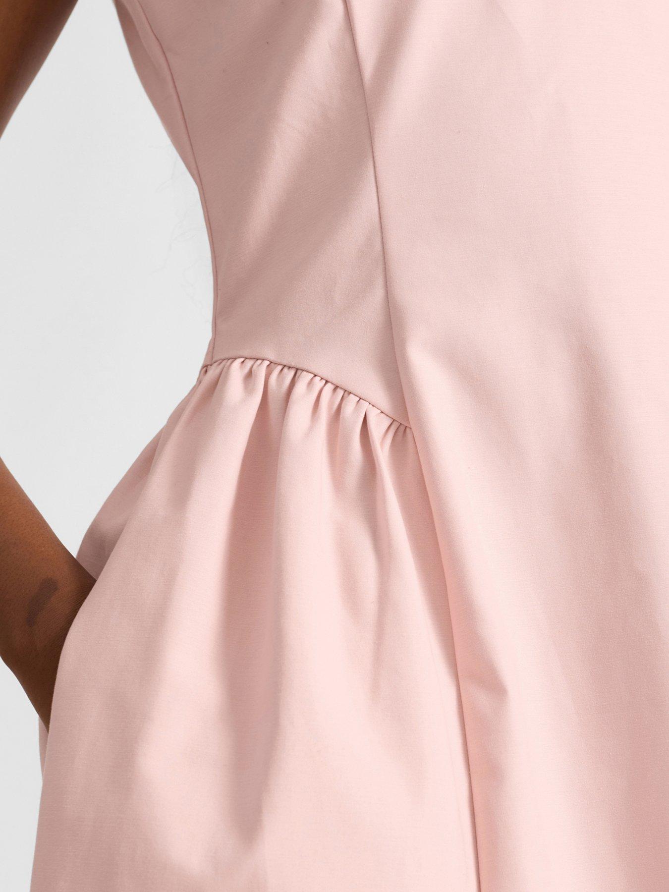 albaray-cotton-sateen-gathered-side-dressback