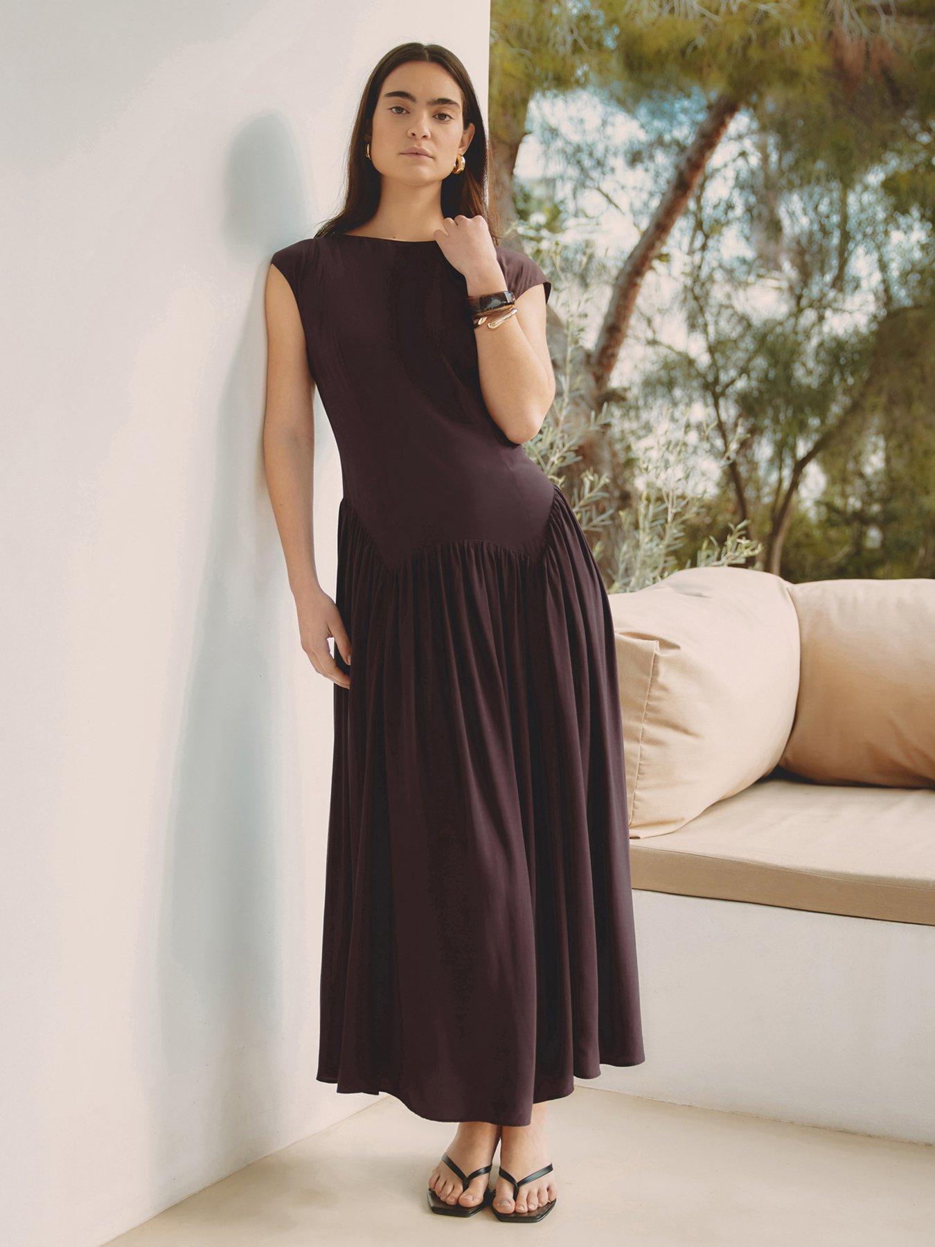 Image 1 of 6 of Albaray Dipped Drop Waist Maxi Dress