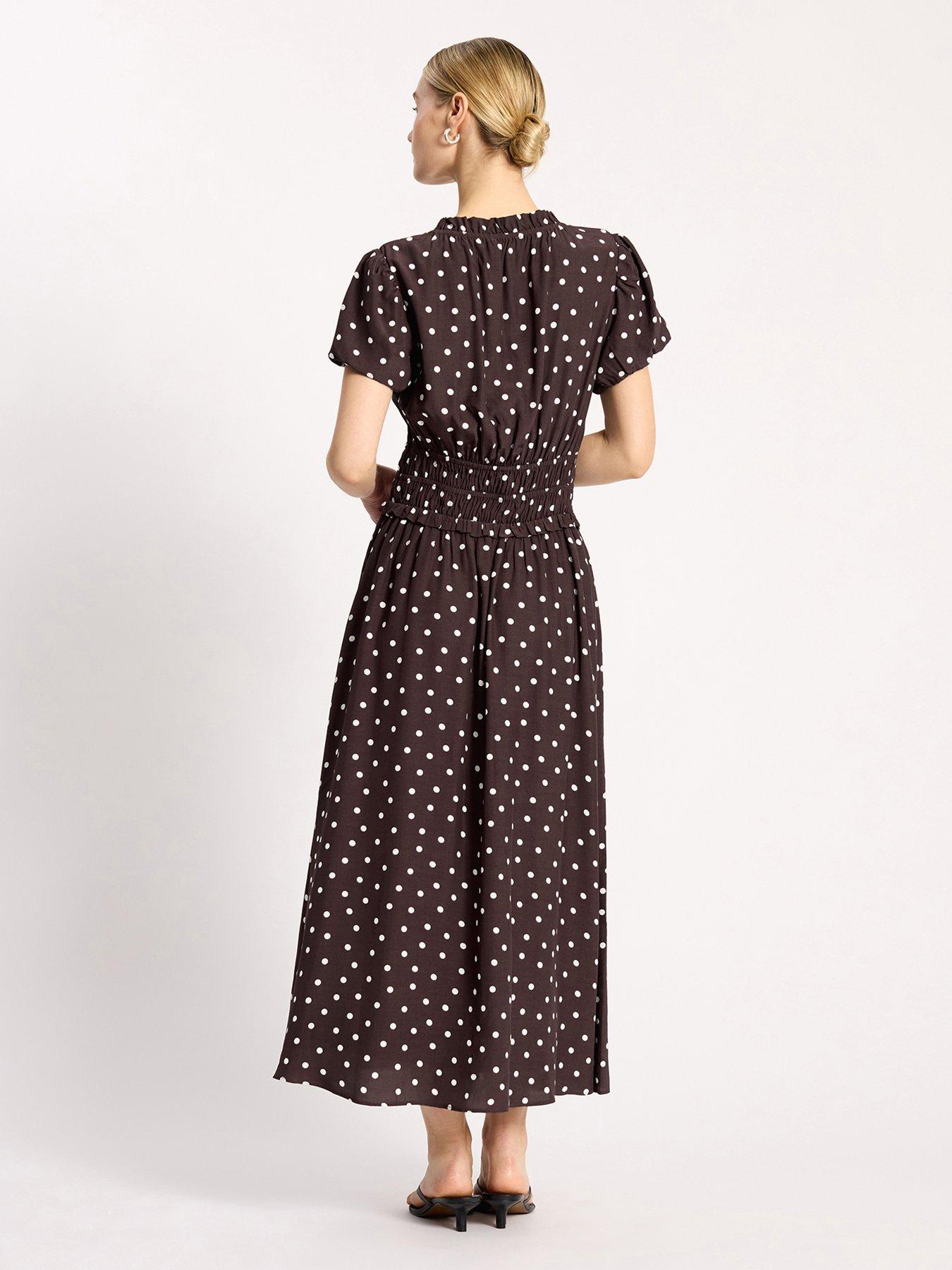 Image 2 of 4 of Albaray Chocolate Spot Dress