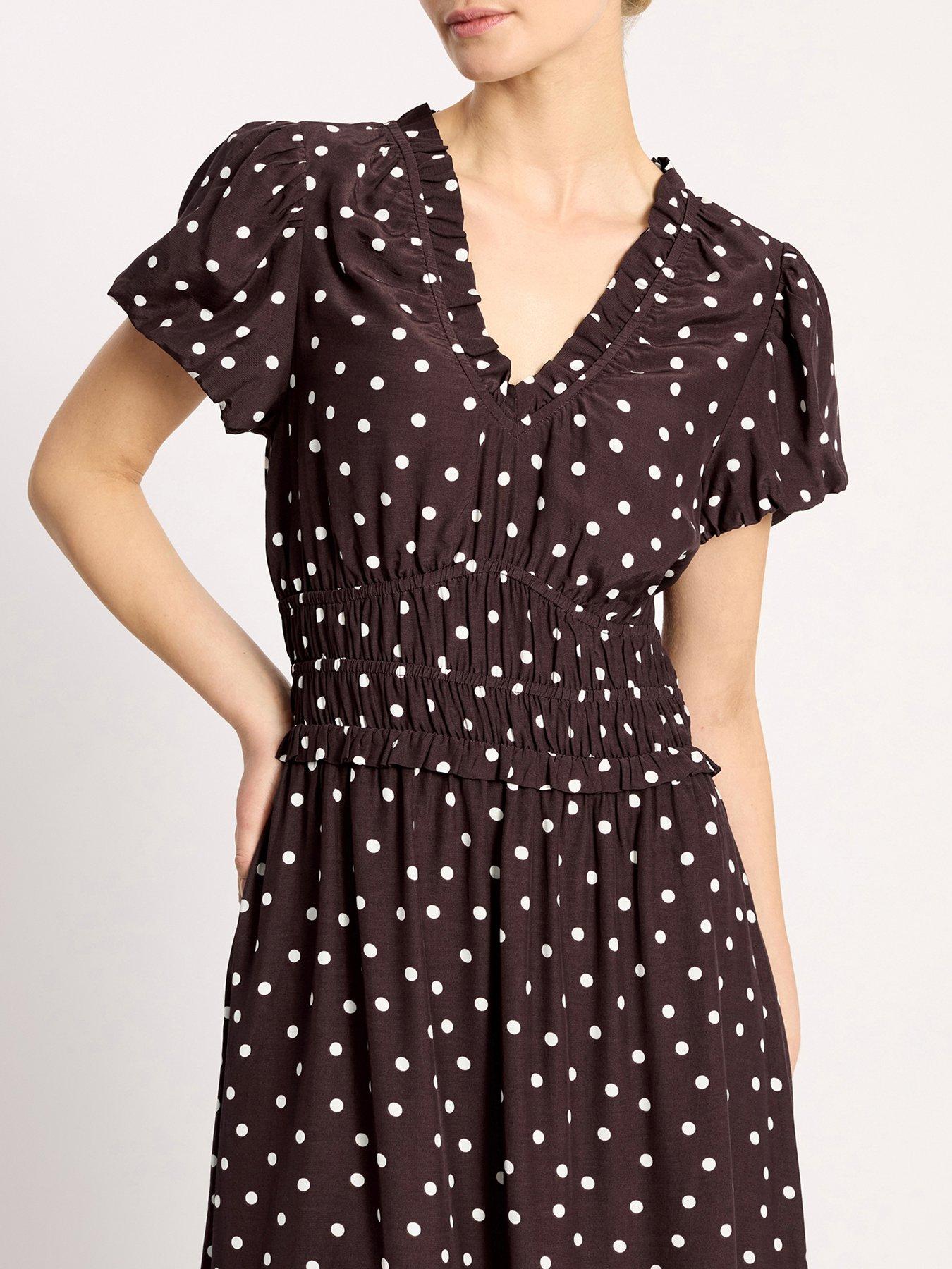 Image 3 of 4 of Albaray Chocolate Spot Dress