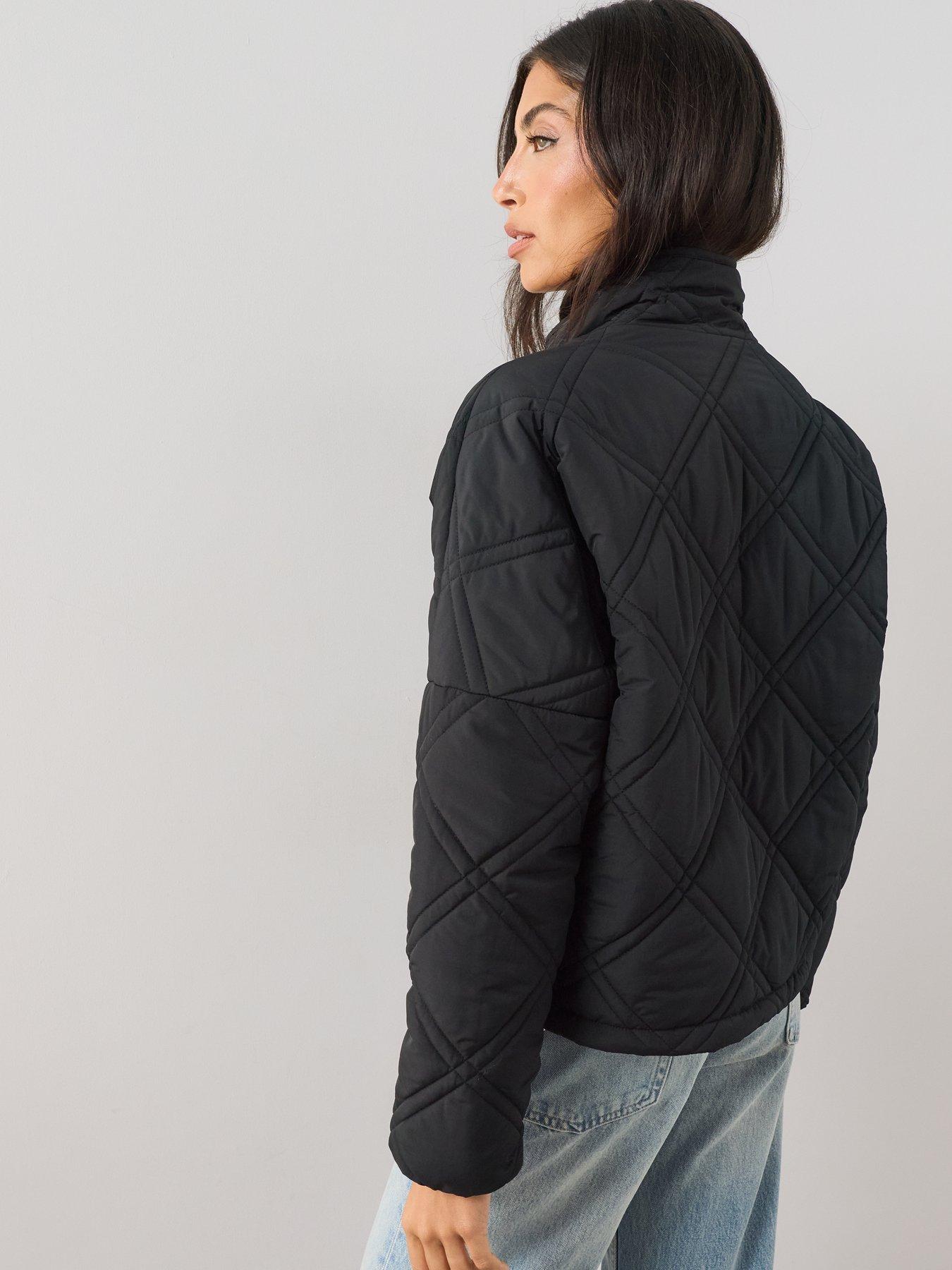 Image 2 of 7 of The Very Collection Lightweight Quilted Bomber Jacket - Black