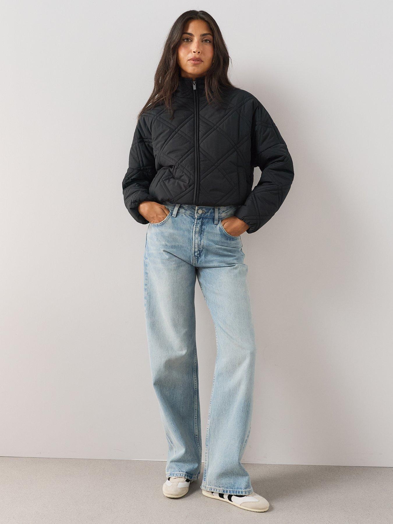 Image 3 of 7 of The Very Collection Lightweight Quilted Bomber Jacket - Black