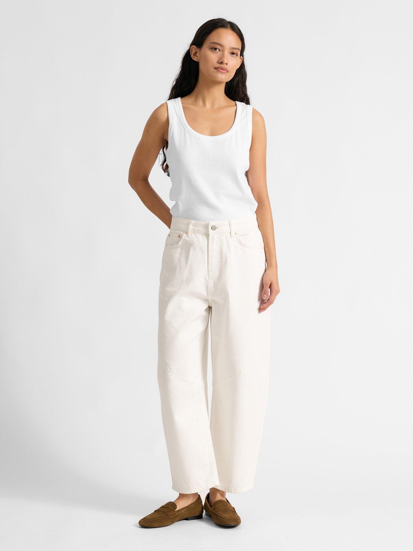 albaray-barrel-jeans-white