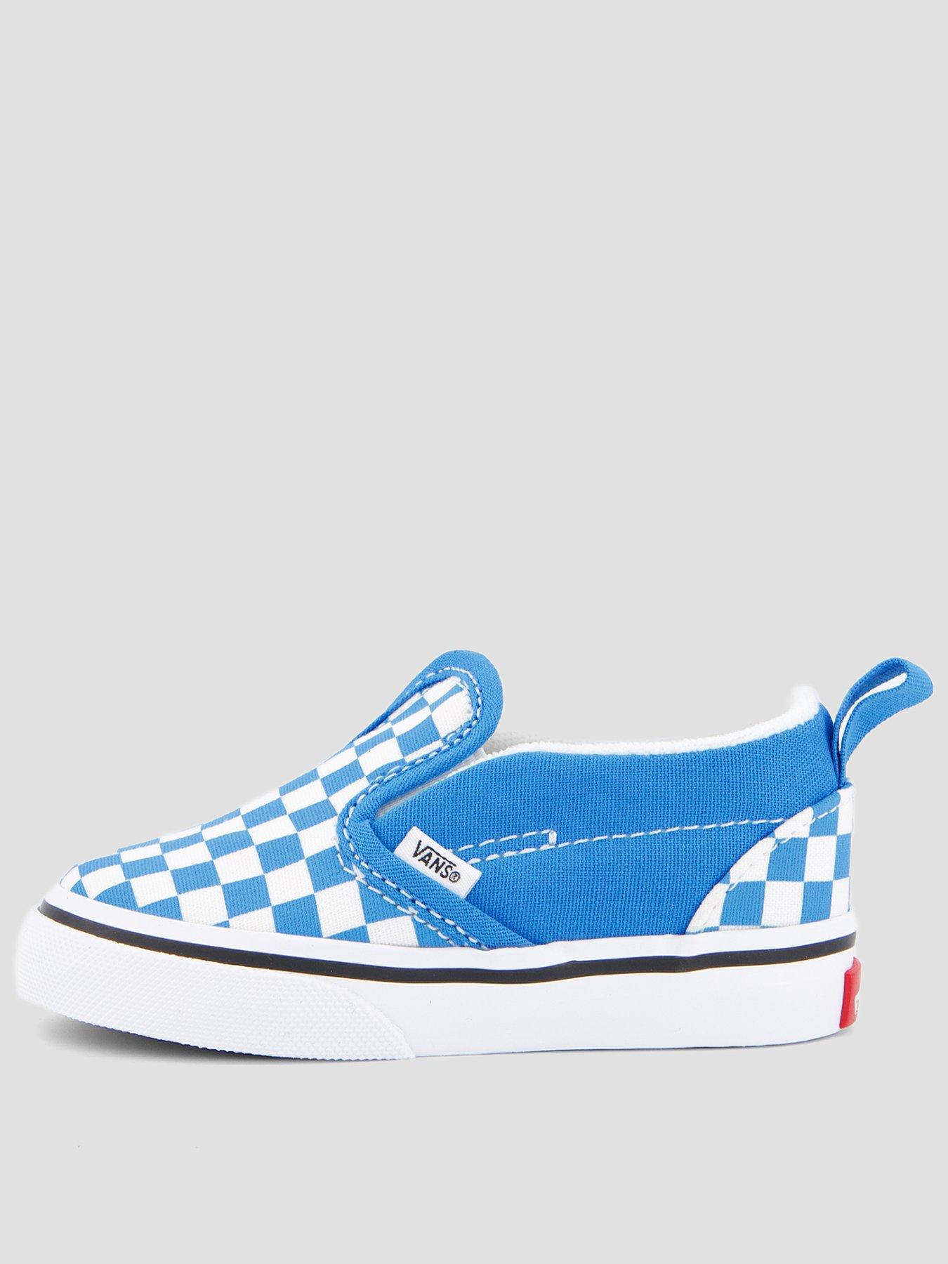 Vans Infant Slip-On Checkerboard Shoes - Blue