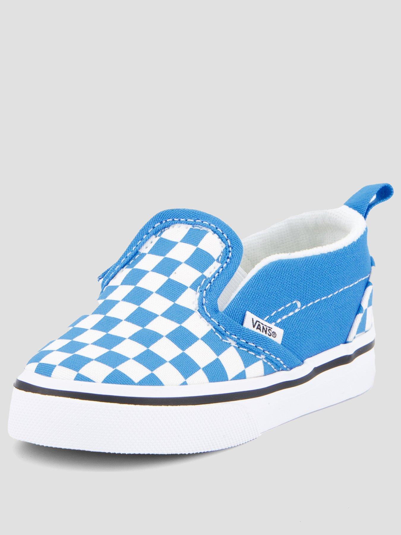 Image 2 of 7 of Vans Infant Slip-On Checkerboard Shoes - Blue