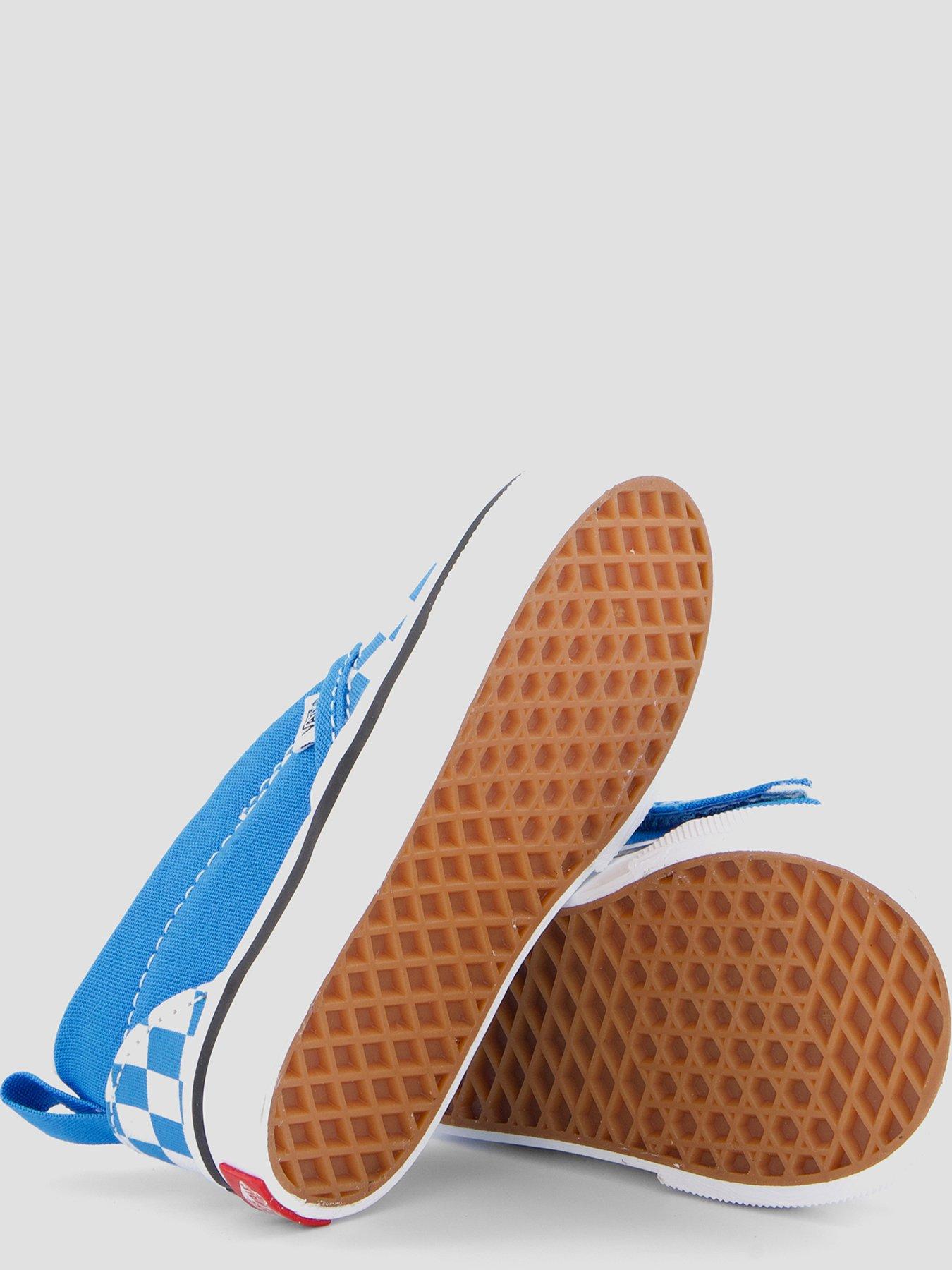 Image 4 of 7 of Vans Infant Slip-On Checkerboard Shoes - Blue