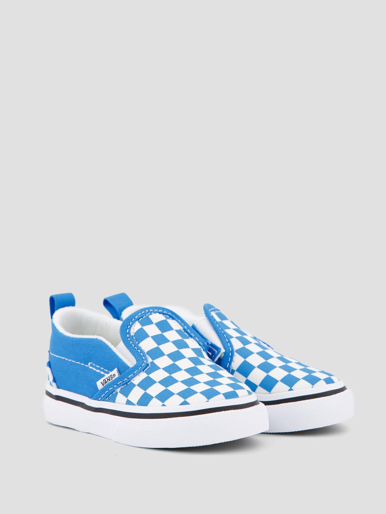 Image 5 of 7 of Vans Infant Slip-On Checkerboard Shoes - Blue