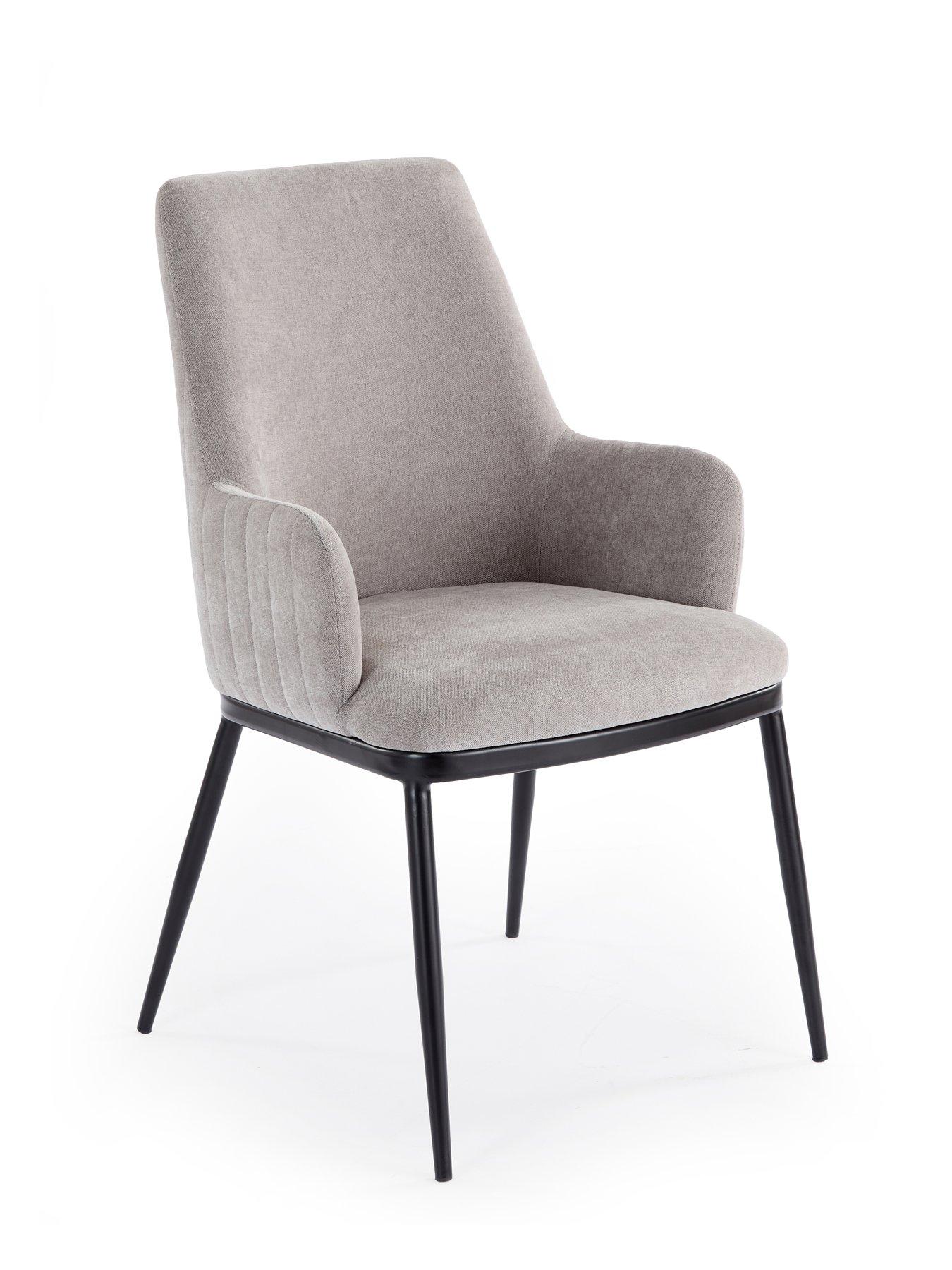Image 5 of 6 of The Very Collection Harlem 180cm Light Oak Dining Table &amp; 4 Nina Light Grey Dining Chairs