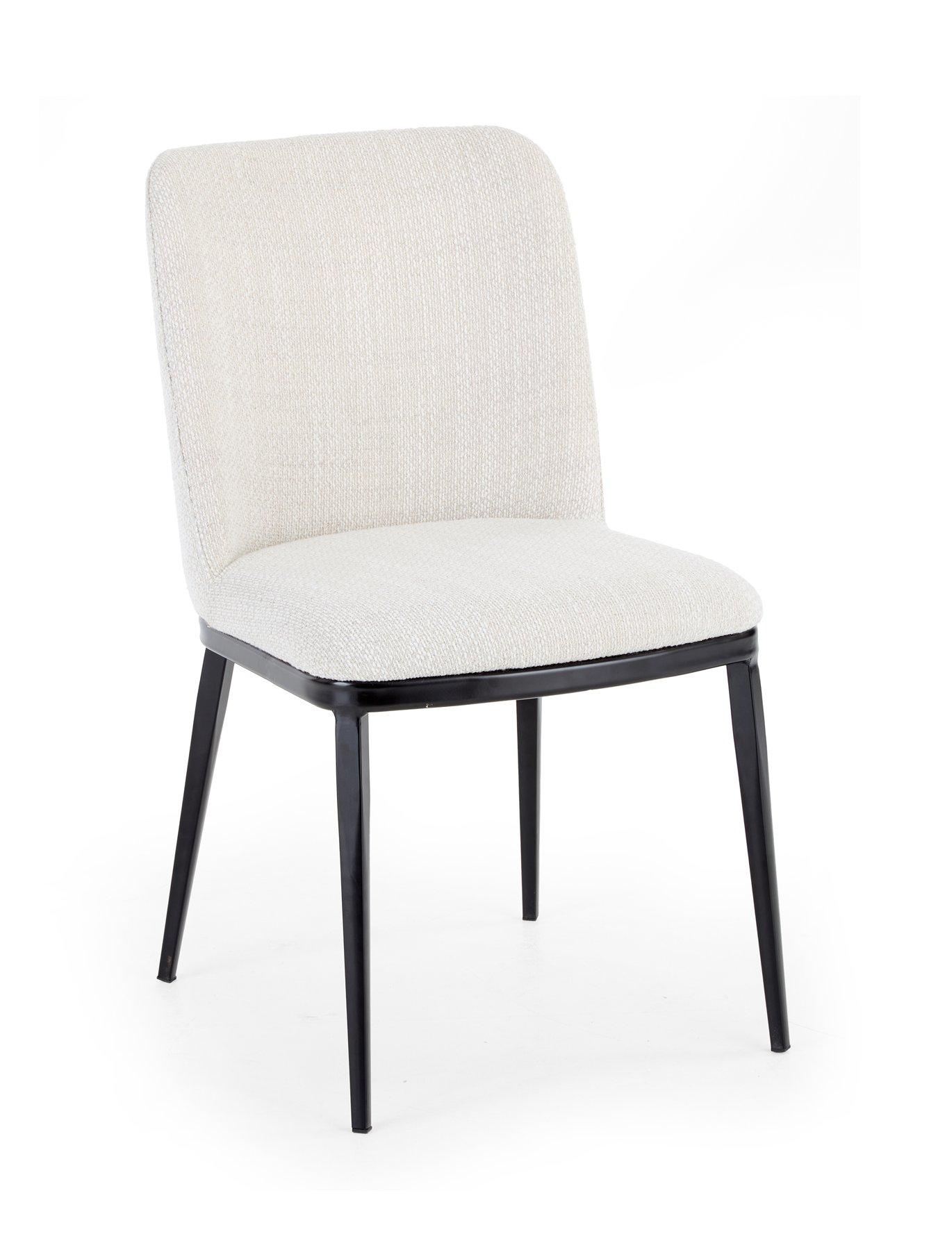 Image 5 of 6 of The Very Collection Harlem 180cm Black Oak Dining Table &amp; 4 Willow Standard Dining Chairs