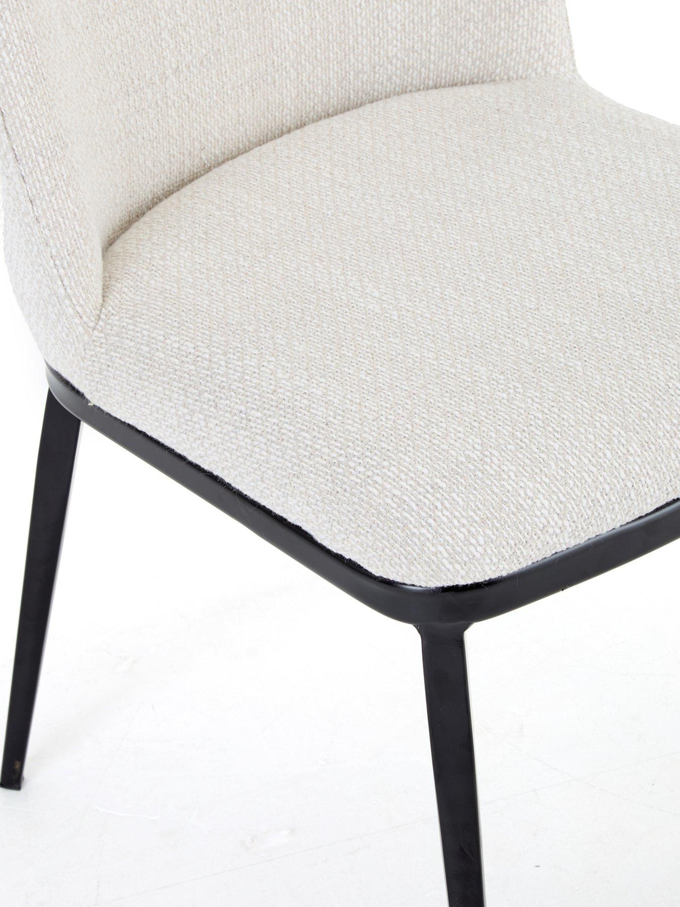 Image 6 of 6 of The Very Collection Harlem 180cm Black Oak Dining Table &amp; 4 Willow Standard Dining Chairs