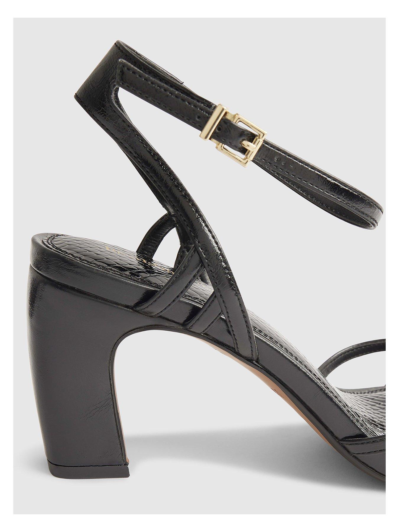 Image 5 of 5 of River Island Caged Heeled Sandals - Black