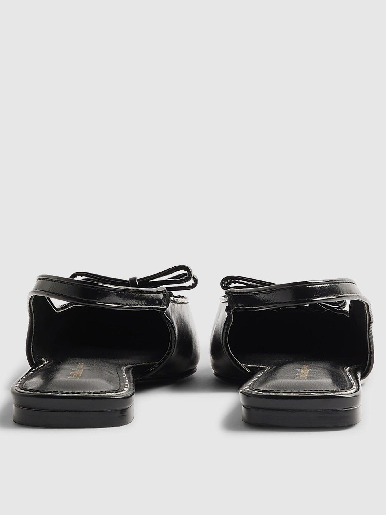 Image 3 of 5 of River Island Double Bow Sling Bk Flat - Black