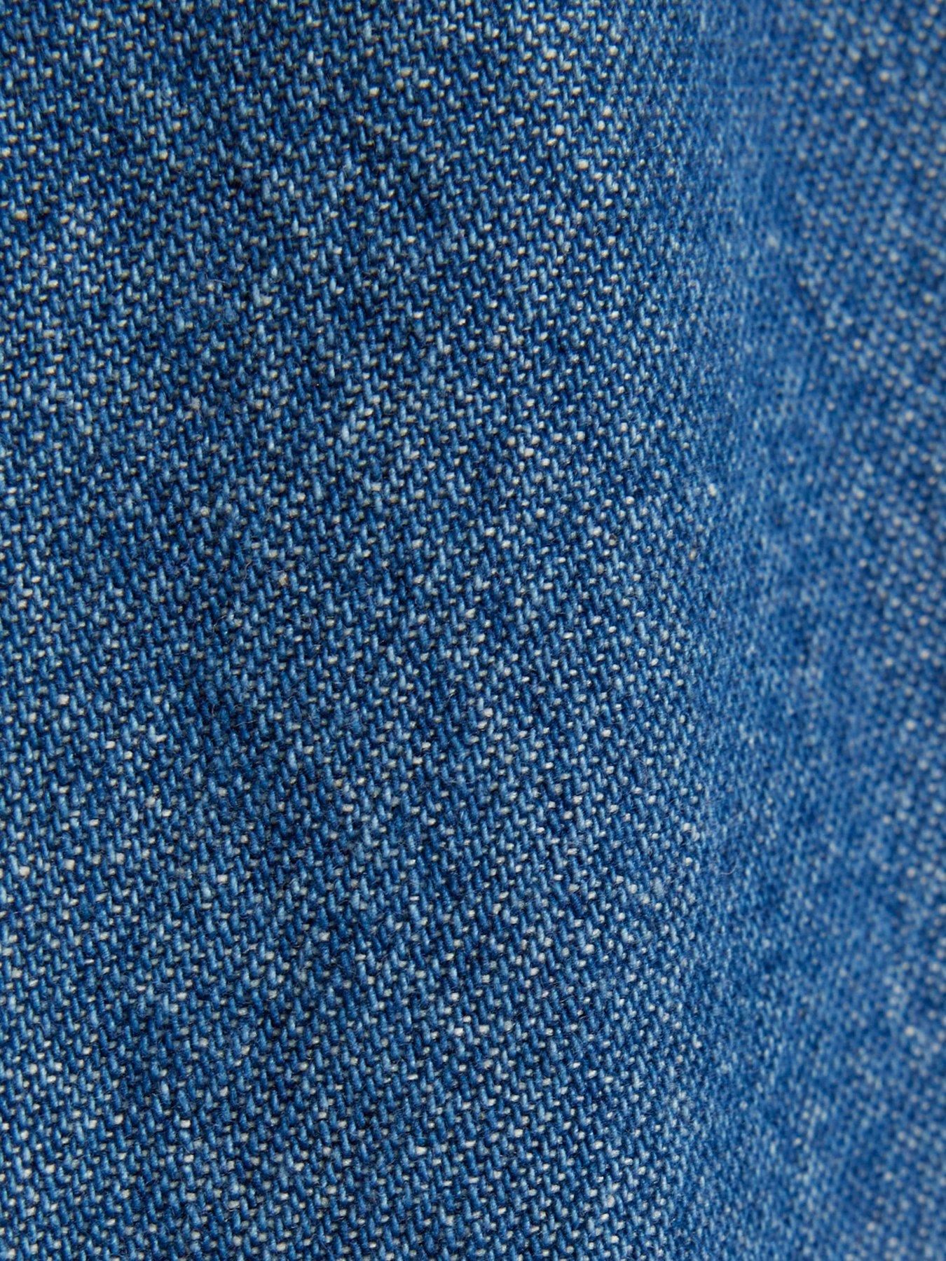 Image 4 of 4 of River Island Mini Girls Wide Leg Jeans - Blue