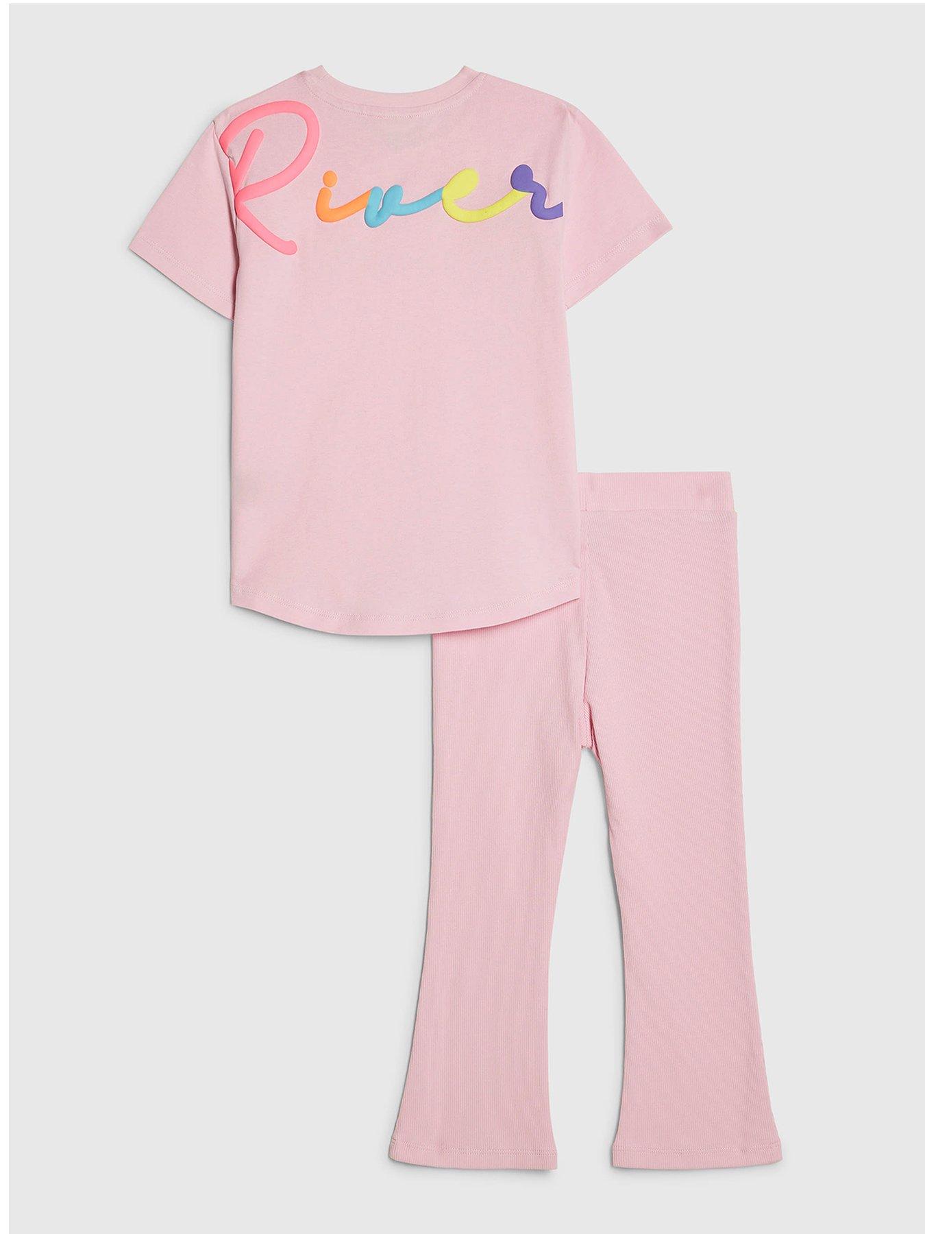 river-island-mini-girls-branded-script-t-shirt-set-pinkback
