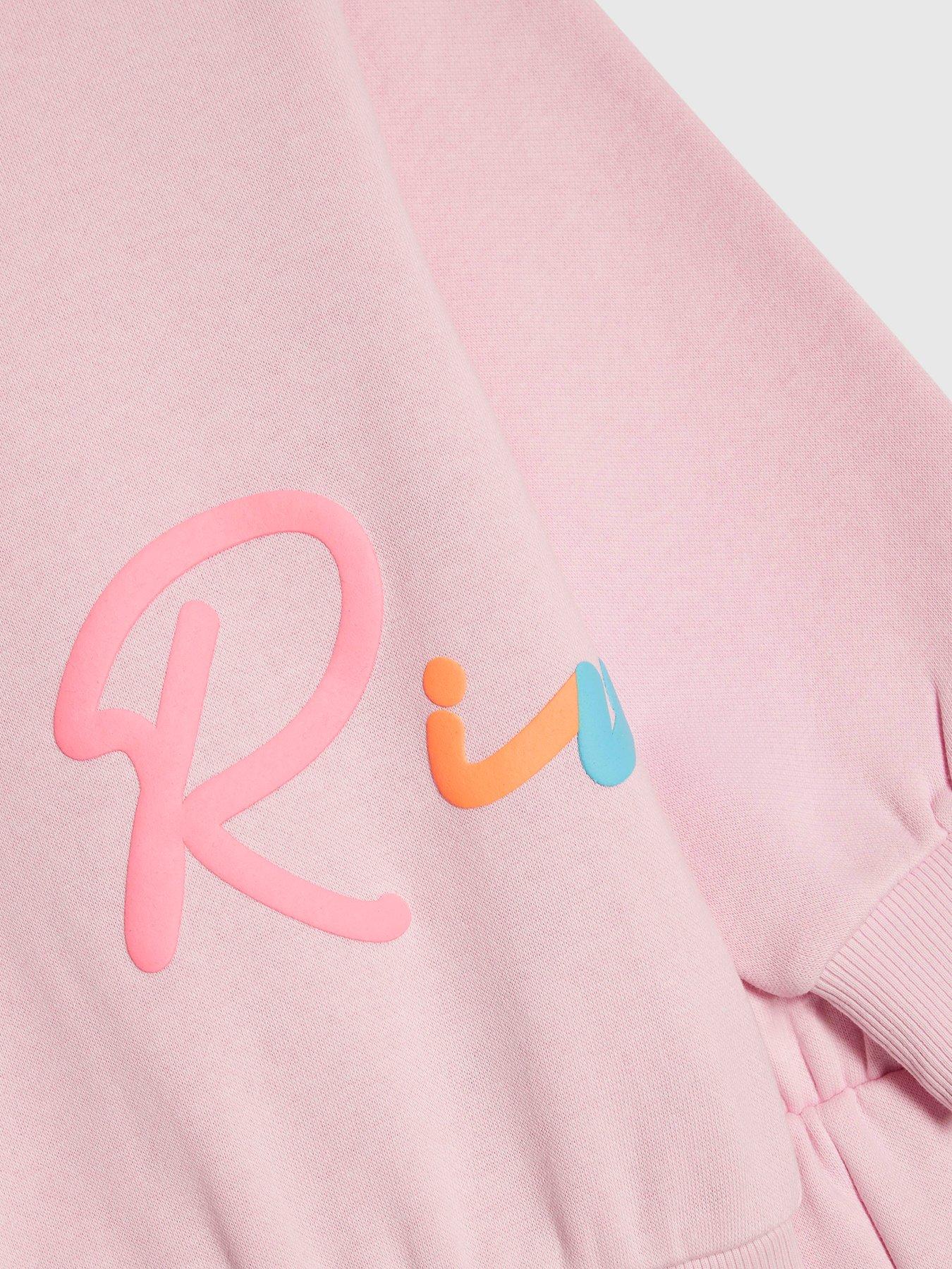 river-island-mini-girls-branded-script-sweatshirt-set-pinkdetail