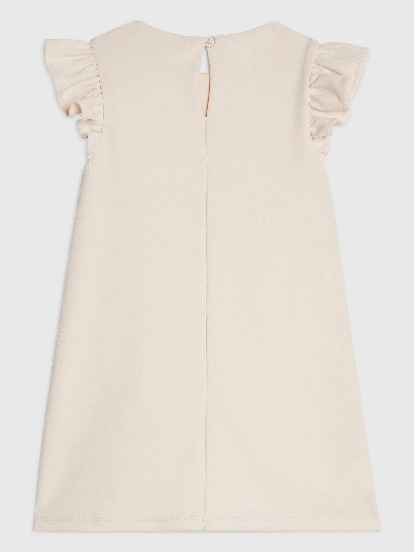 river-island-mini-girls-rosette-shift-dress-beigeback