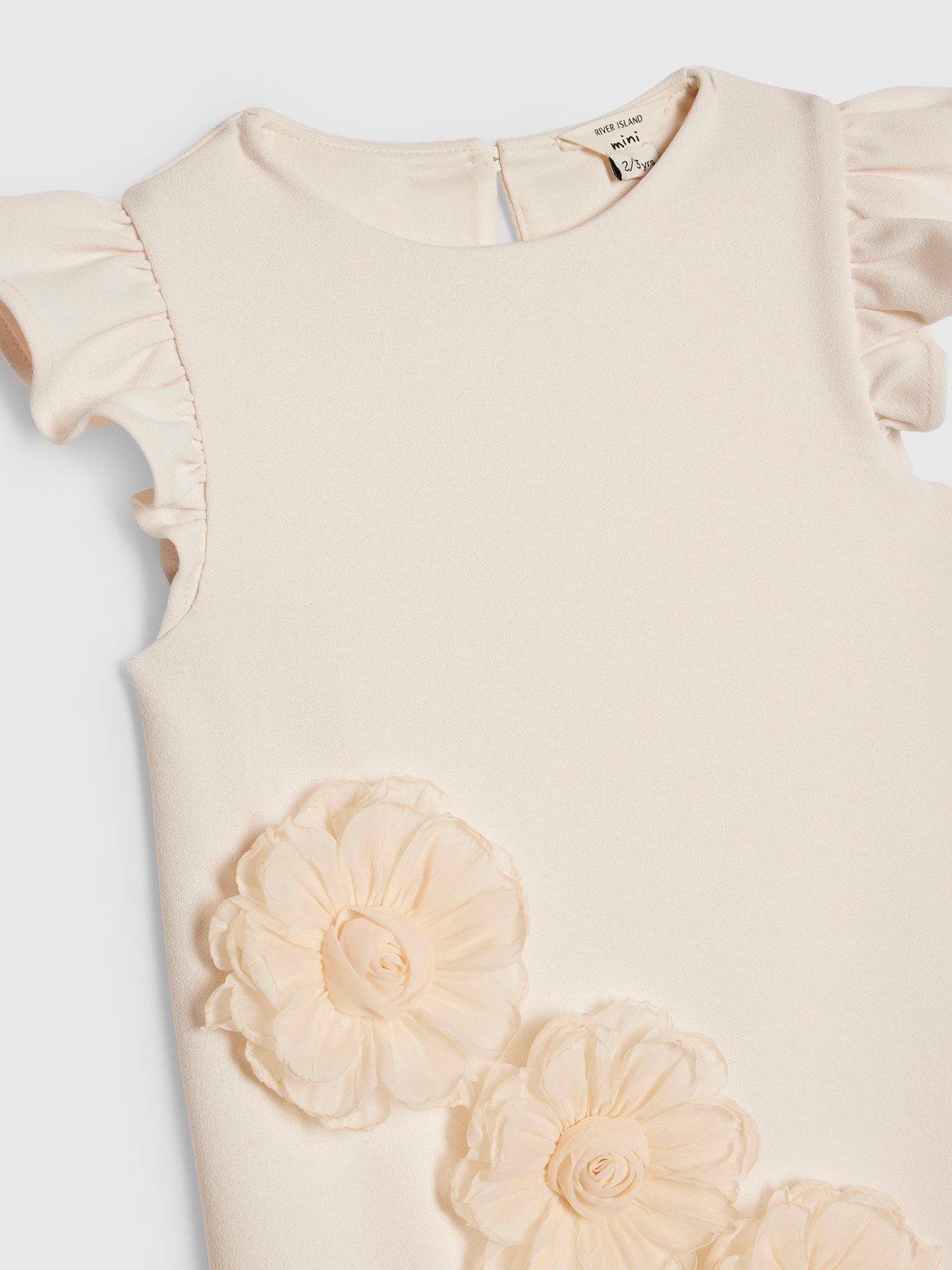 river-island-mini-girls-rosette-shift-dress-beigeoutfit