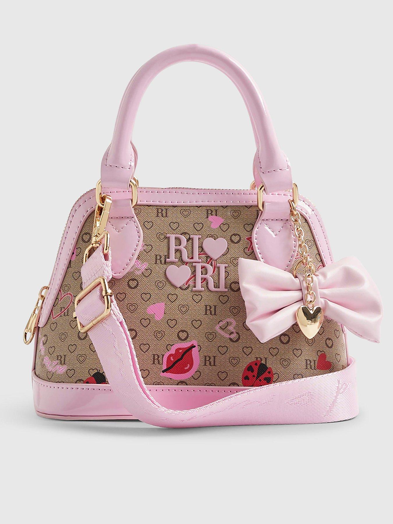 River Island Older Girls Lips Ladybird Bow Tote Bag - Pink