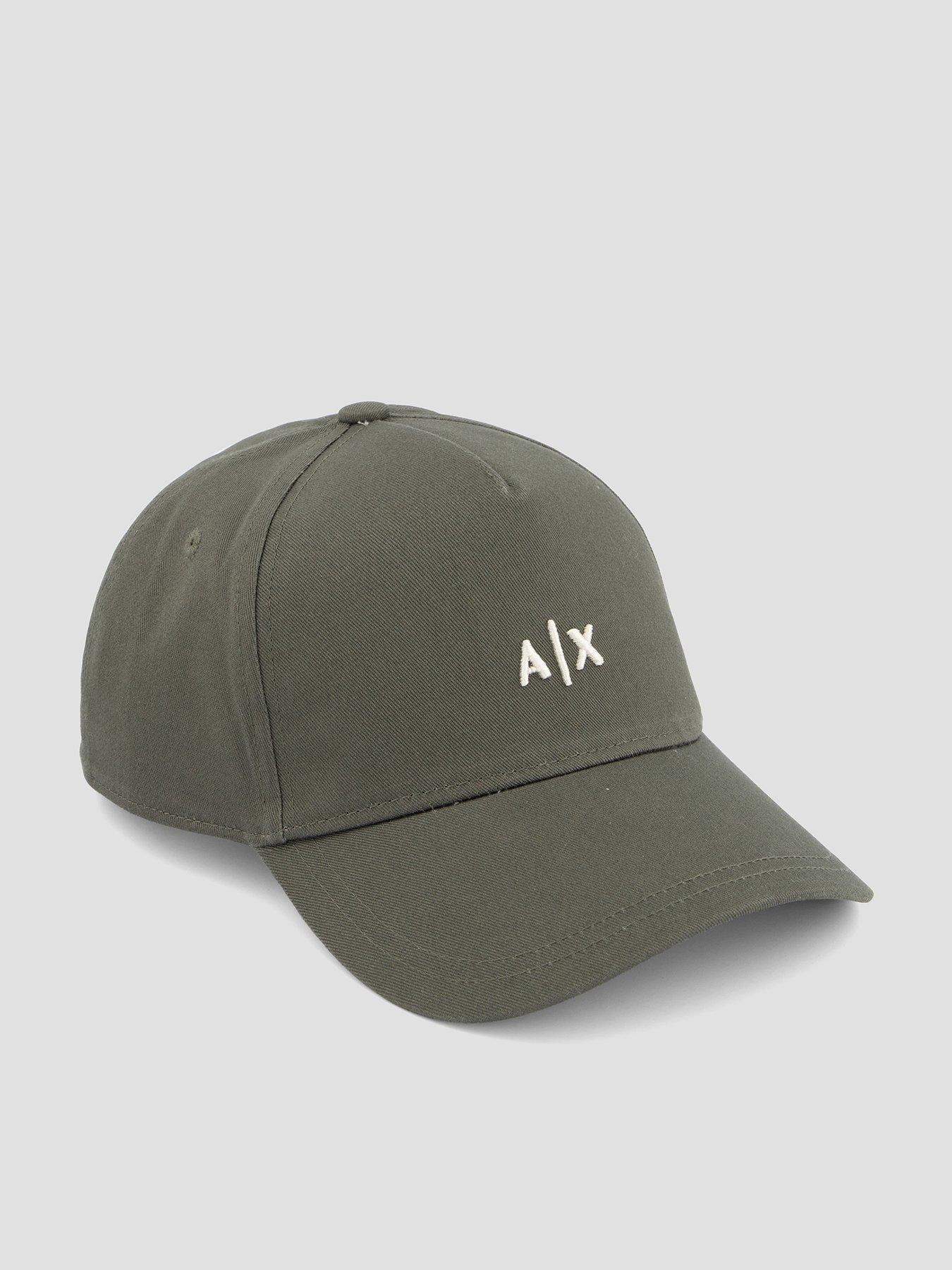 Image 1 of 4 of Armani Exchange Small Logo Baseball Snapback Cap - Dark Khaki