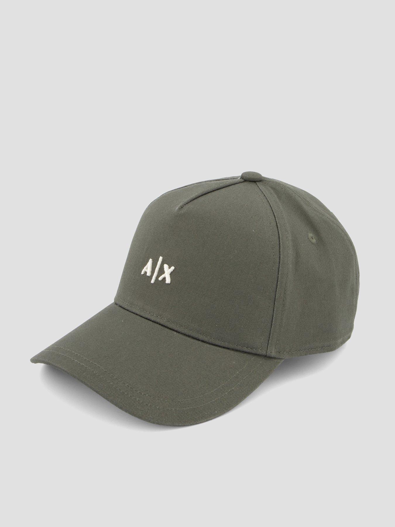 Image 2 of 4 of Armani Exchange Small Logo Baseball Snapback Cap - Dark Khaki