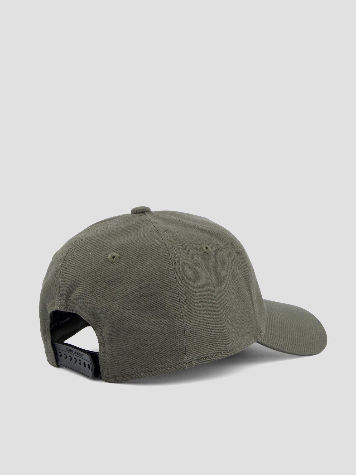 Image 4 of 4 of Armani Exchange Small Logo Baseball Snapback Cap - Dark Khaki
