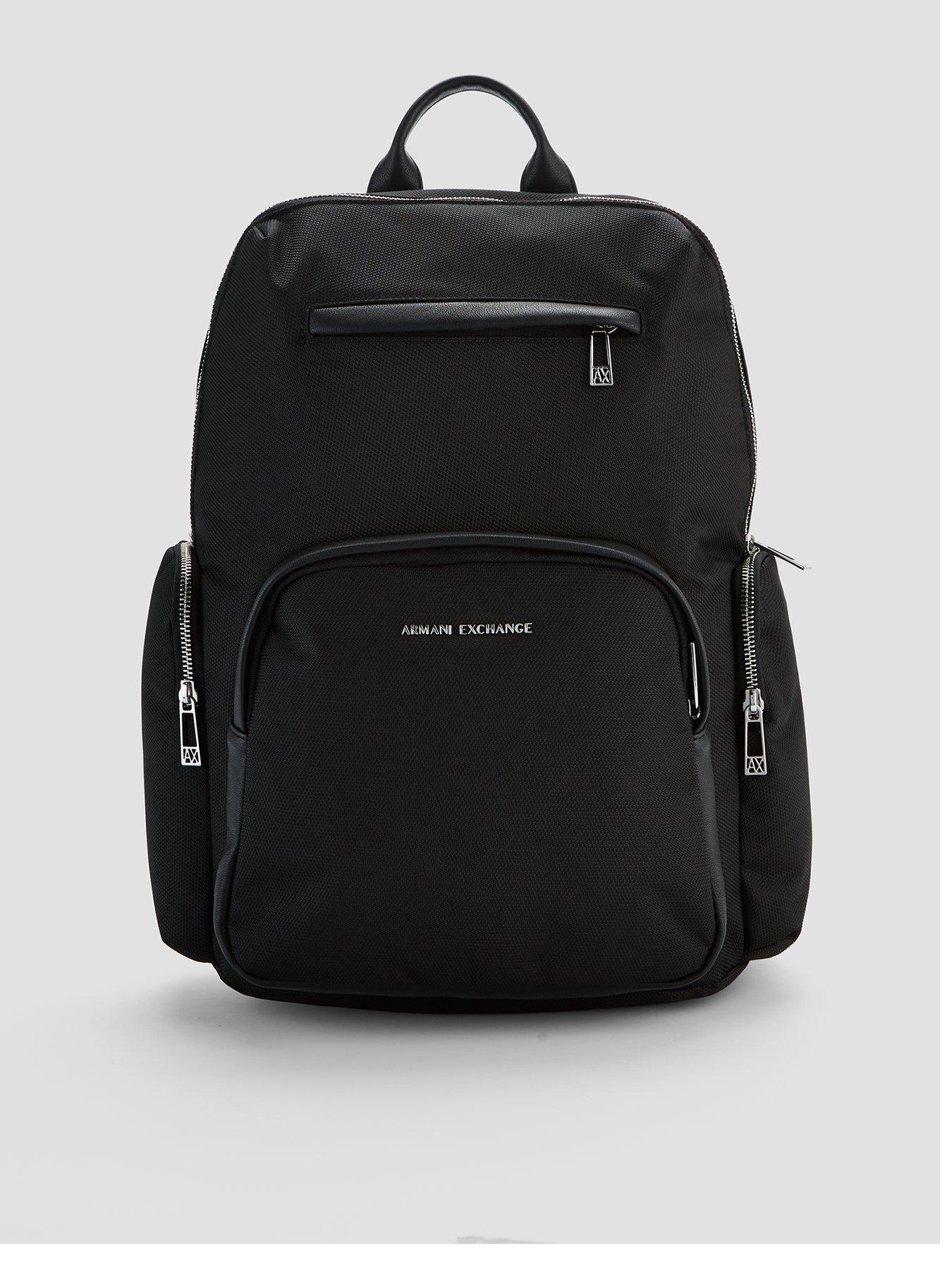 armani-exchange-singapore-backpack-blackfront
